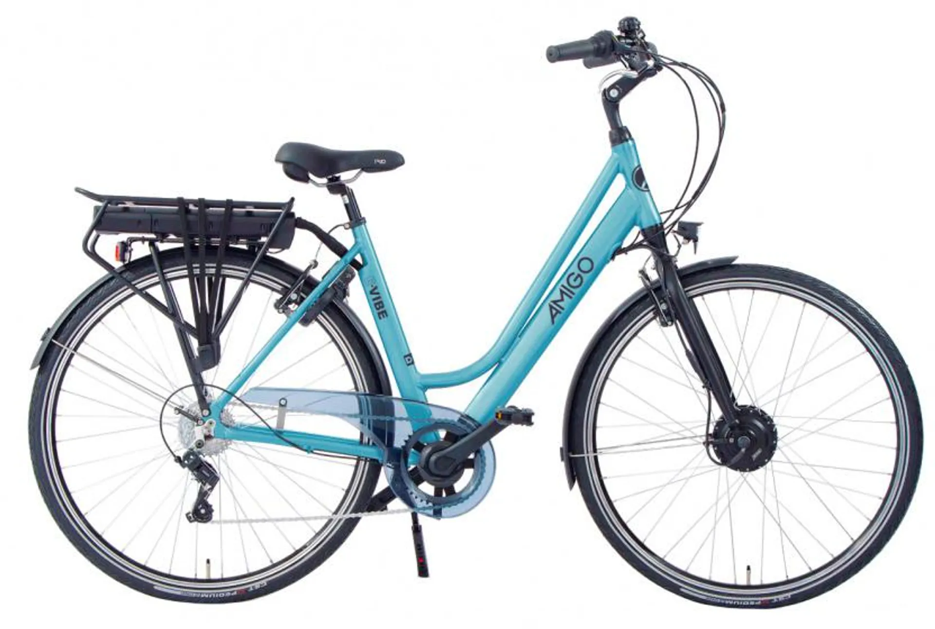 AMIGO E-Vibe D1 460Wh 28 Inch Dames 7V V-Brakes Matblauw