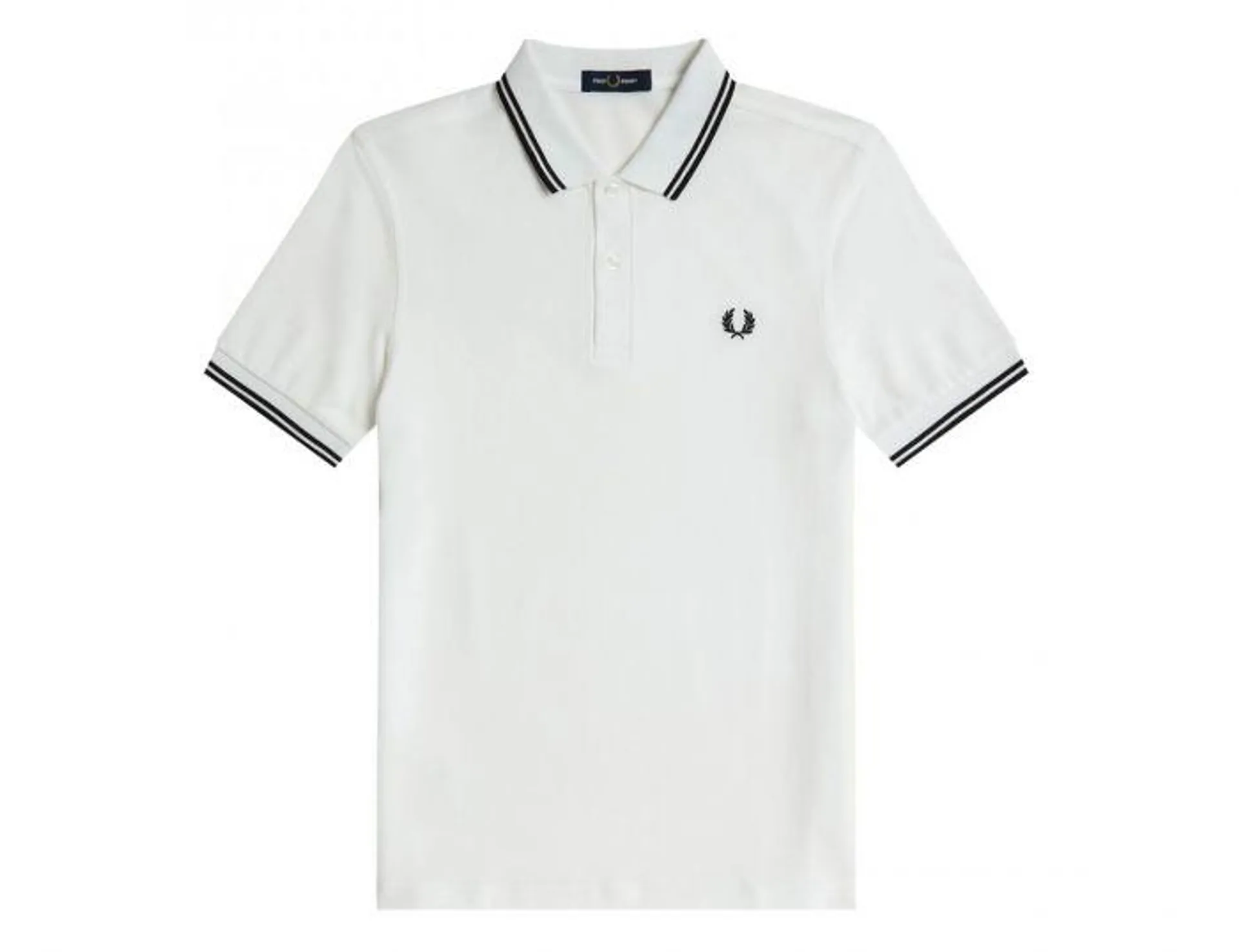 Fred Perry - Twin Tipped Shirt - Witte Polo Heren