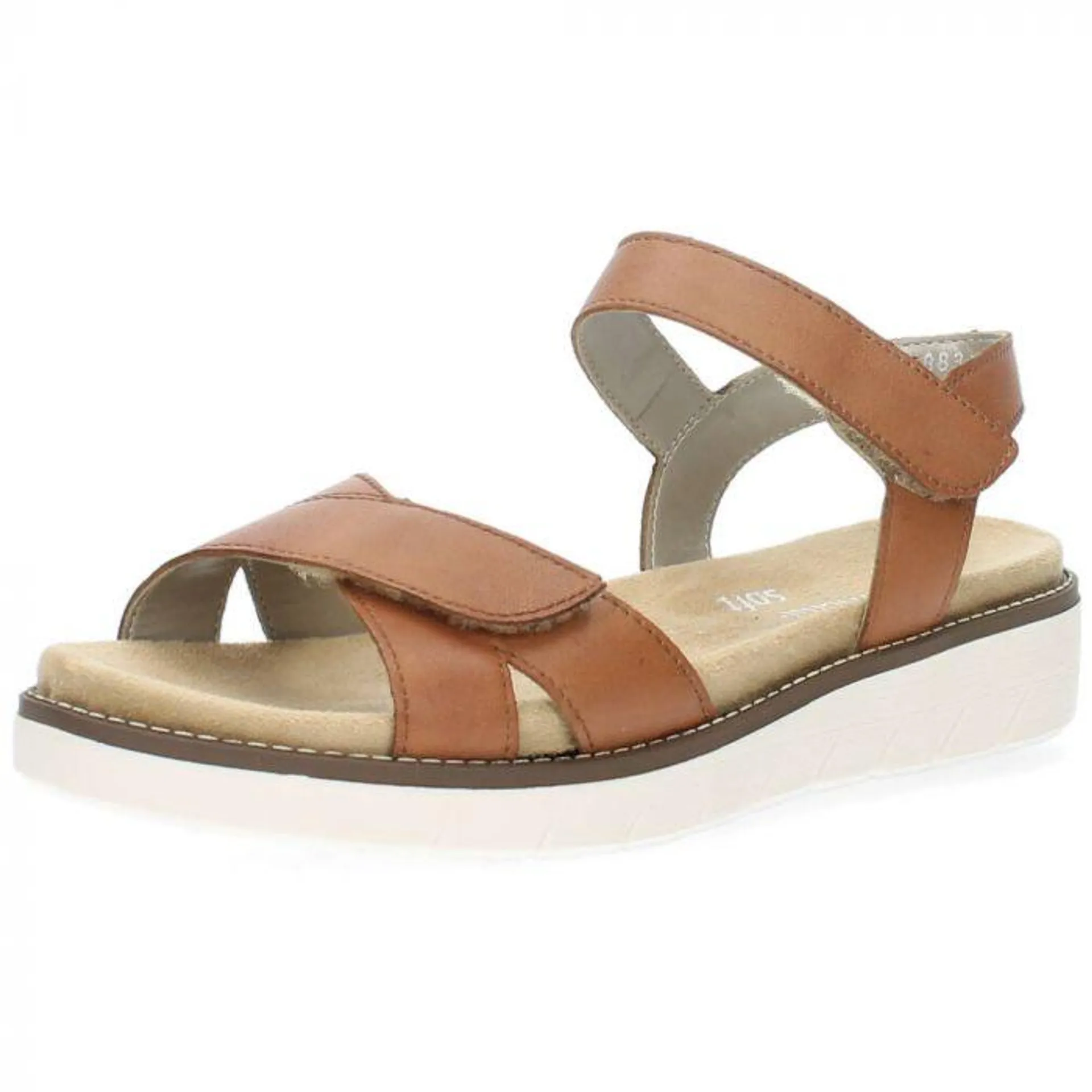 Cognac sandalen