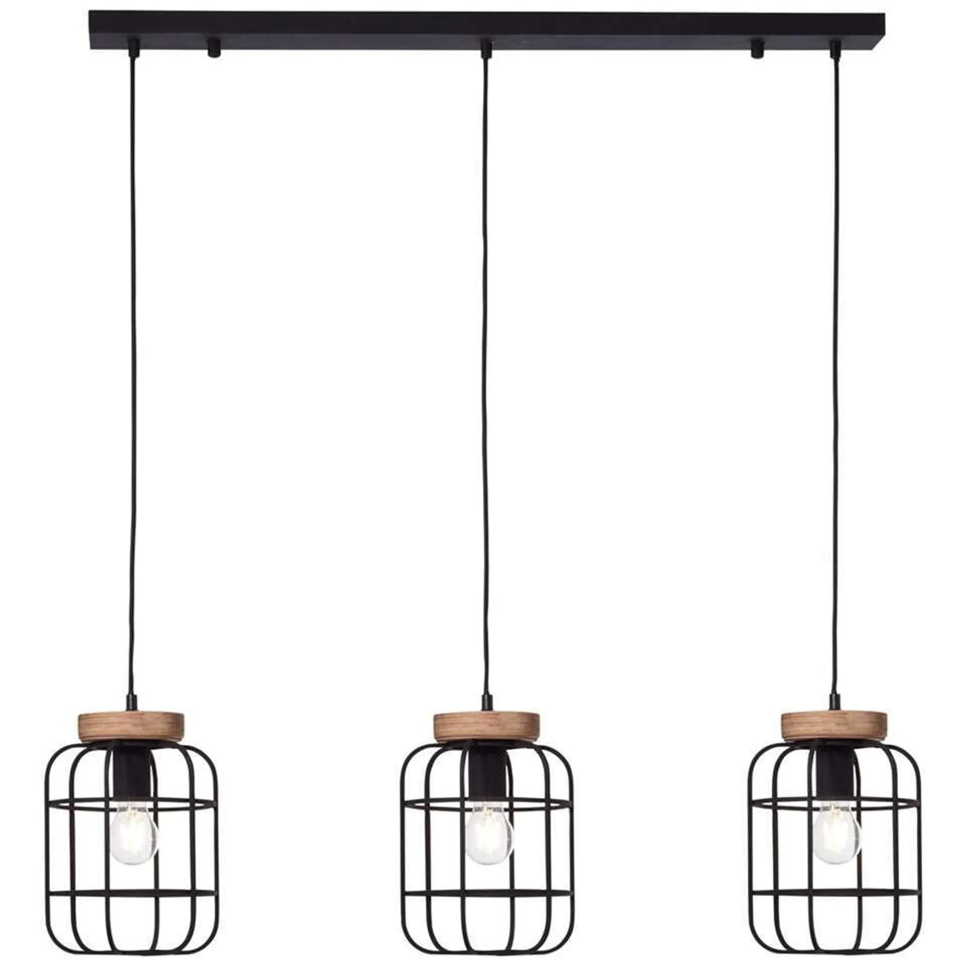 Brilliant hanglamp Gwen 3-lichts - zwart