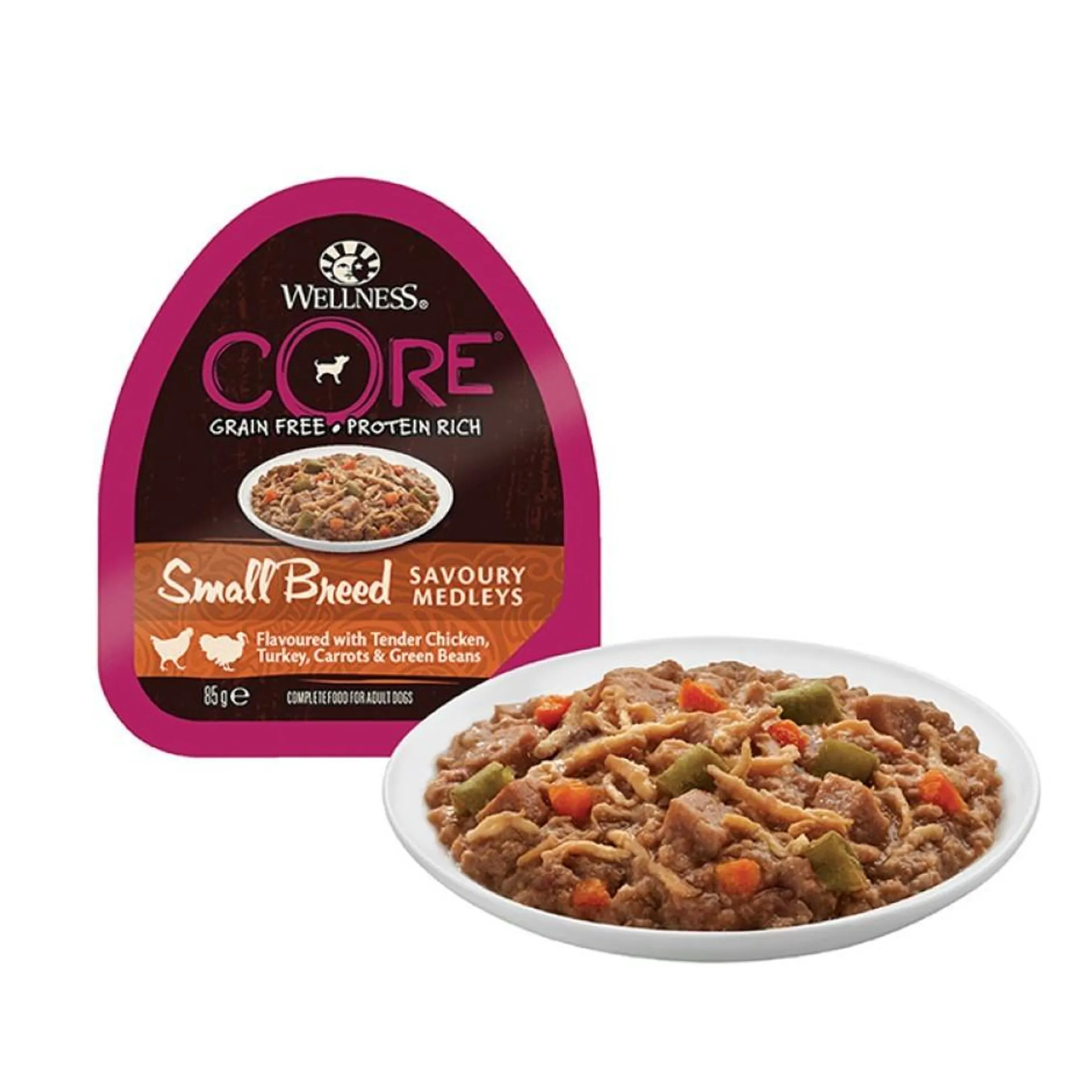 Wellness CORE sav. medley small chicken/turkey 85g