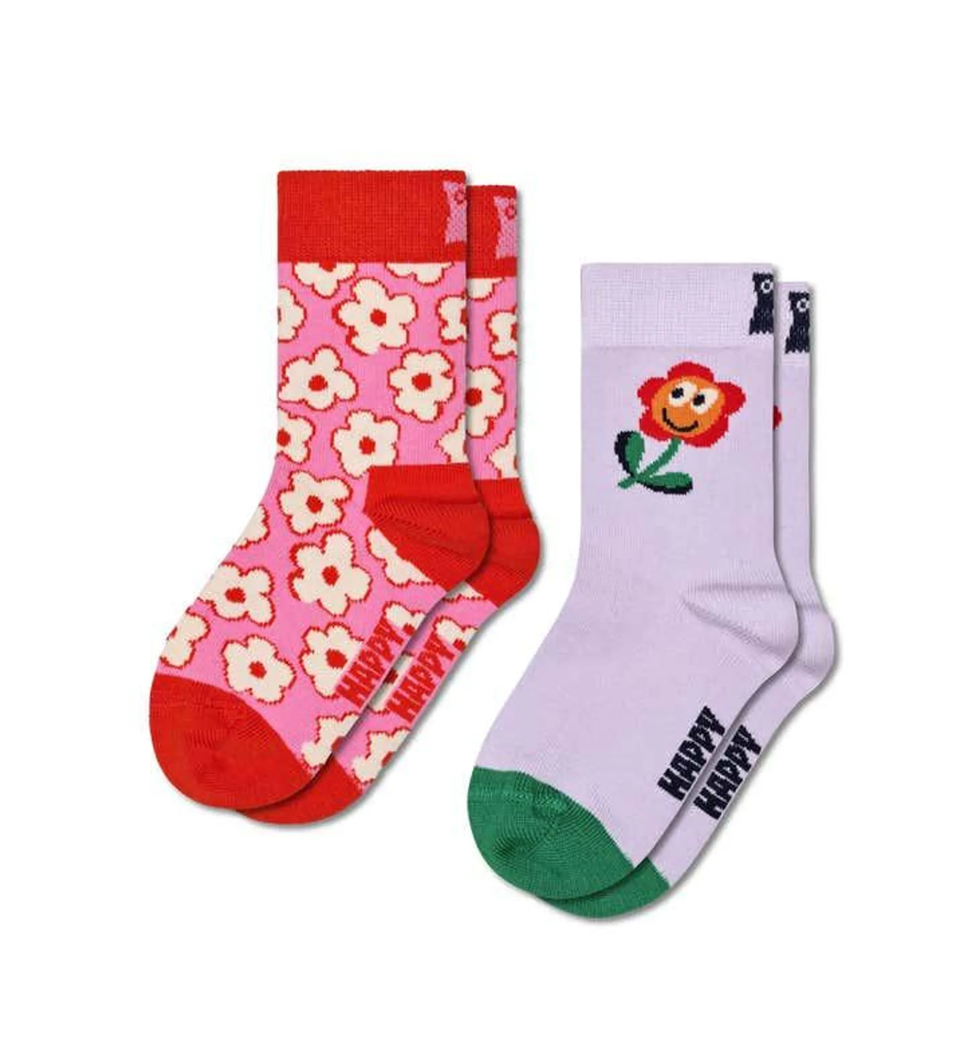 Kids 2-Pack Flowers Socks