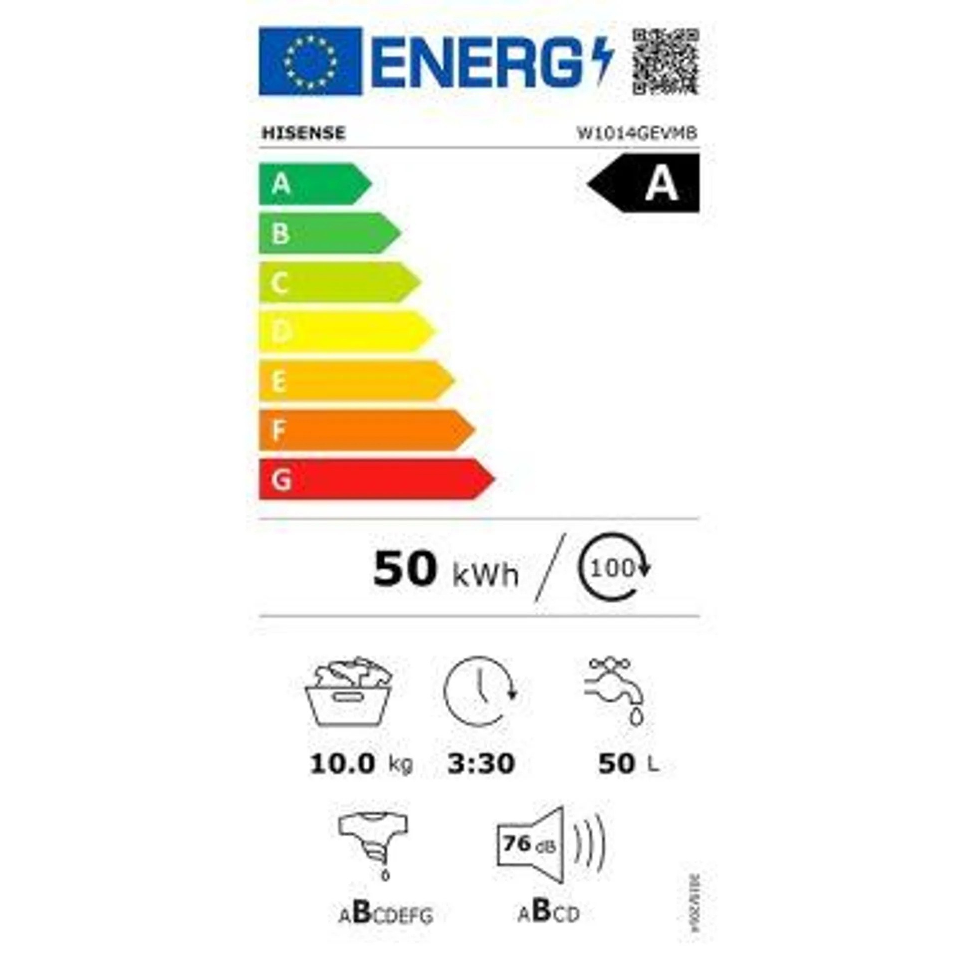 Lave-Linge frontal HISENSE W1014GEVMB