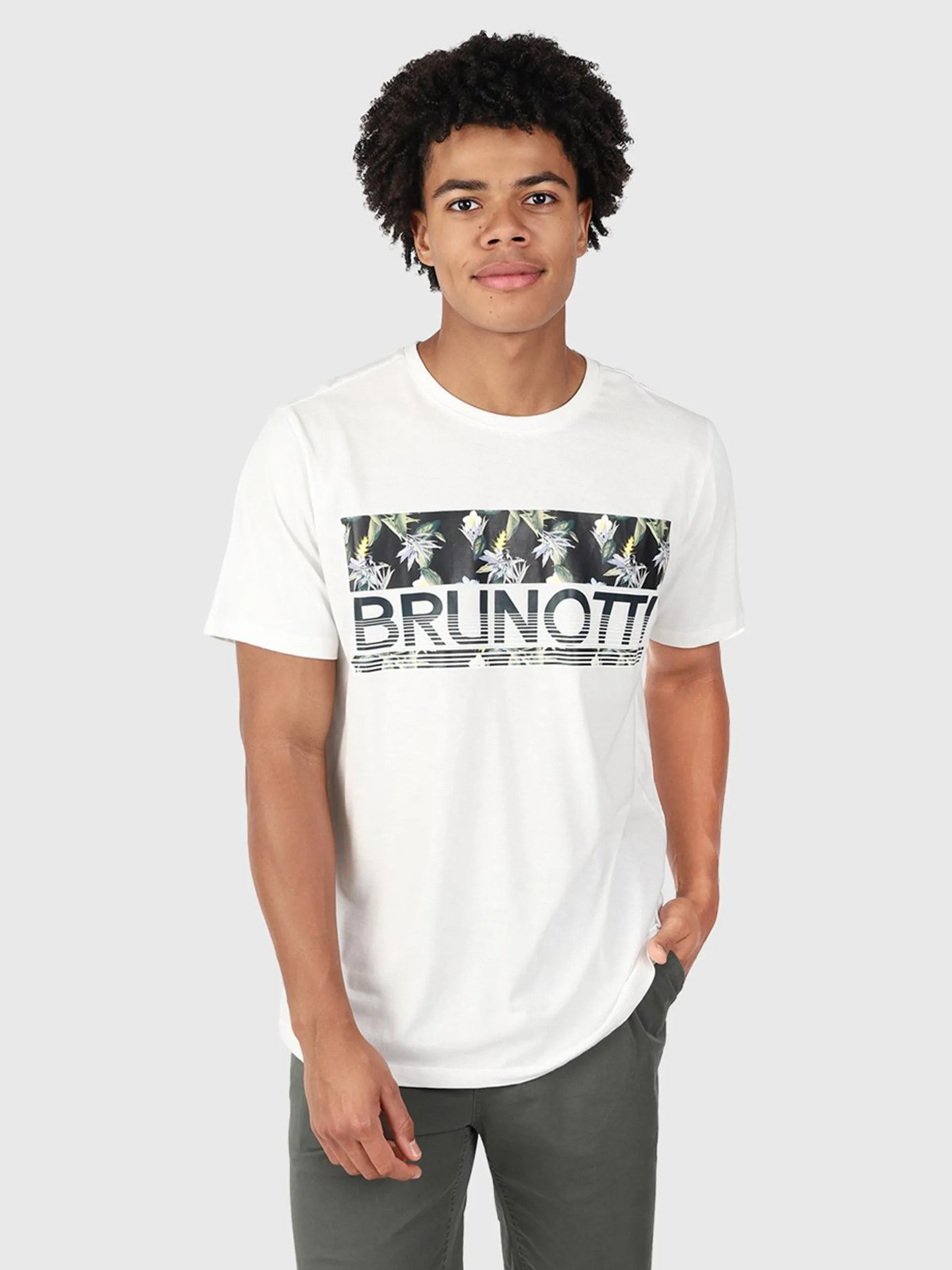 Nature-Block Men T-shirt | Off-White