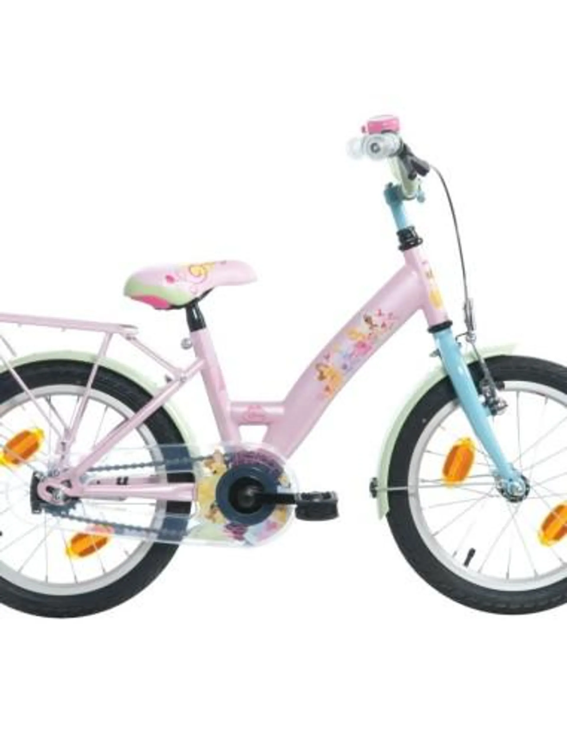 PRINCESS II KINDERFIETS 12 INCH ROZE/BLAUW/GROEN