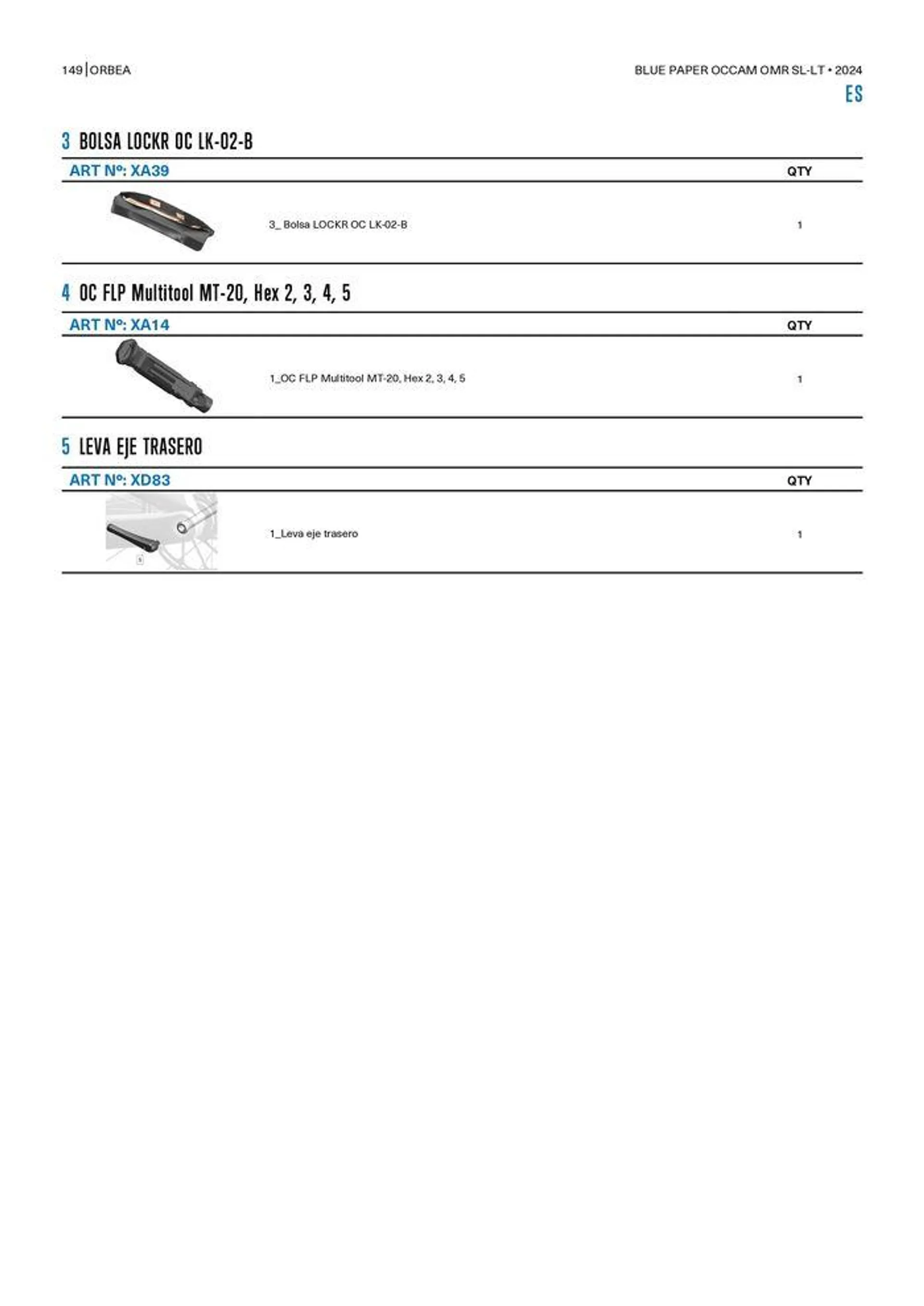 OCCAM OMR SL-LT 2024 van 25 oktober tot 25 oktober 2024 - folder pagina 149