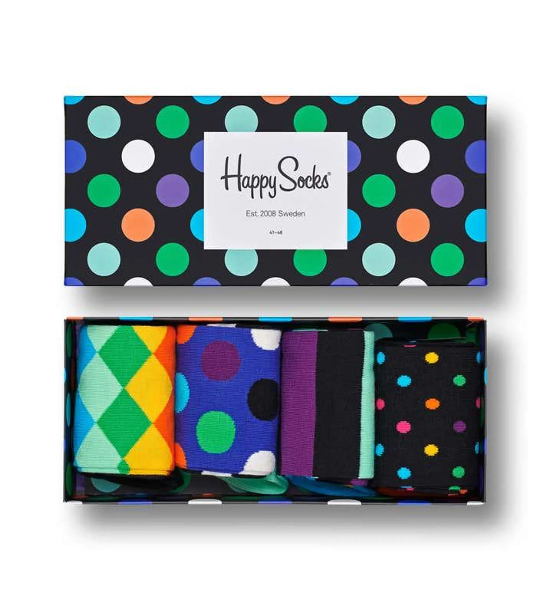 4-Pack Black Week Big Dot Socks Gift Set