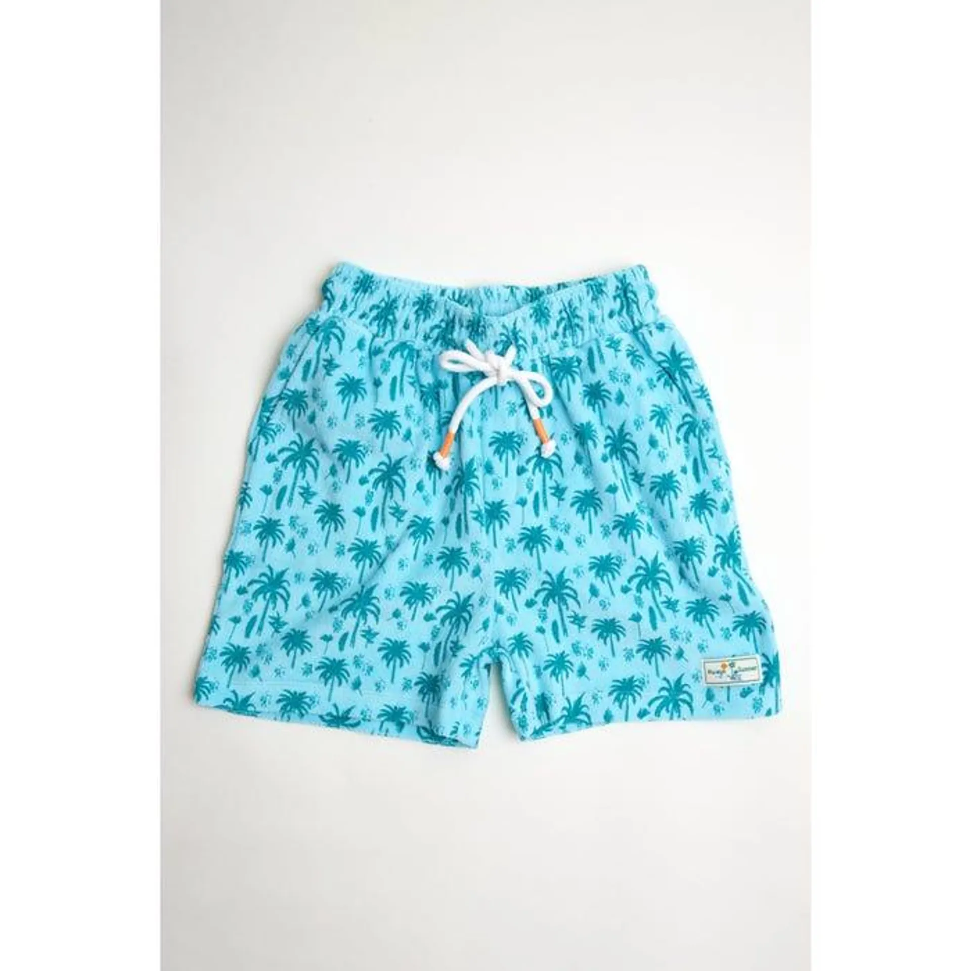 Kids short badstof palmbomen