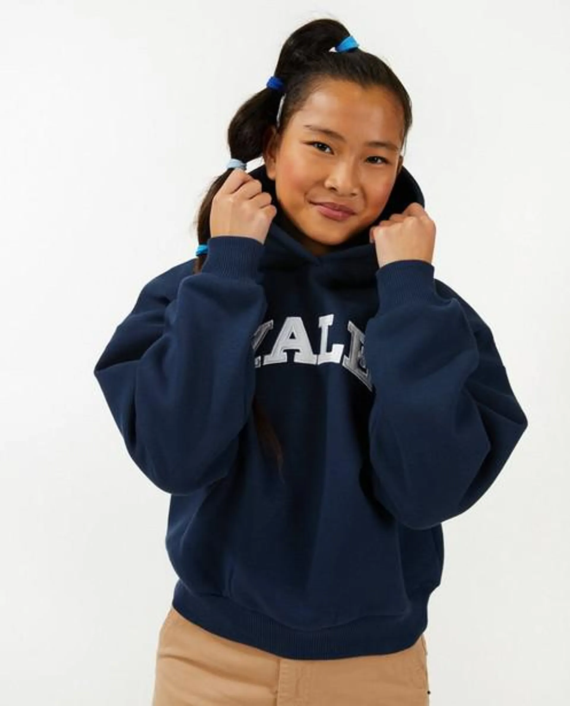 Blauwe Yale-hoodie