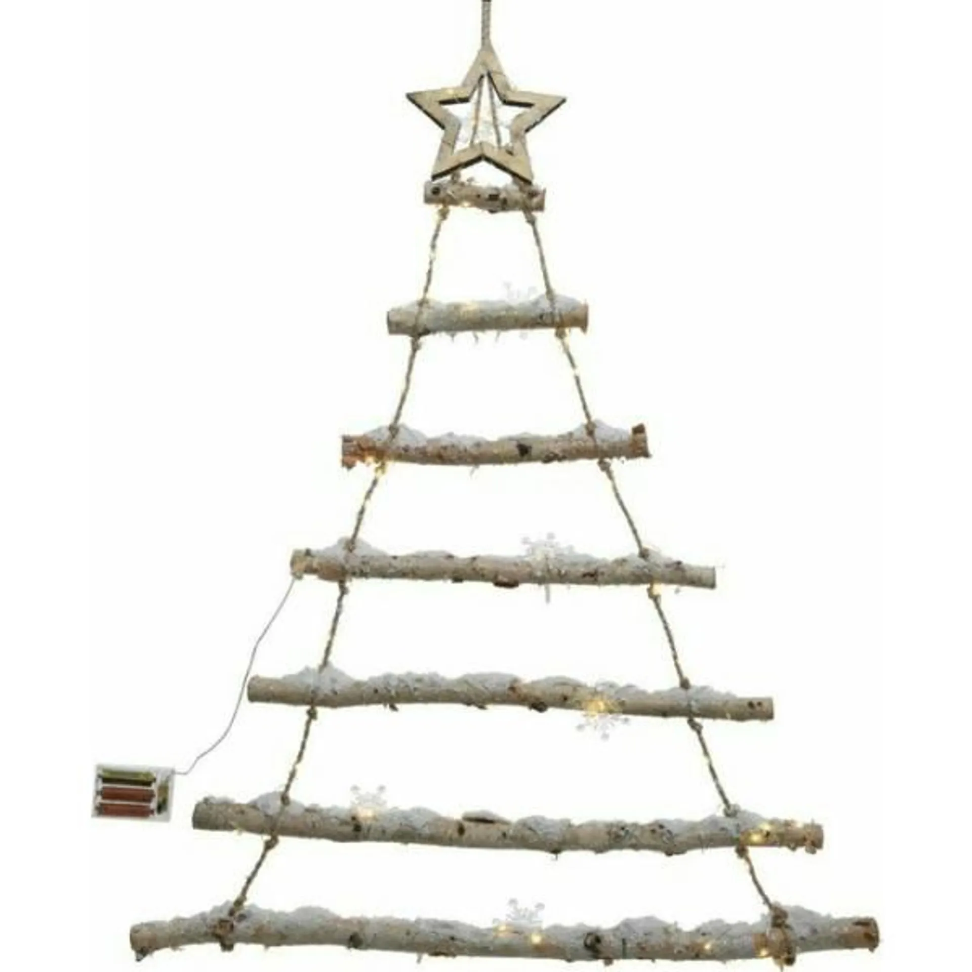 Houten Kerstdecoratie Verlichte Kerstboom 90 cm