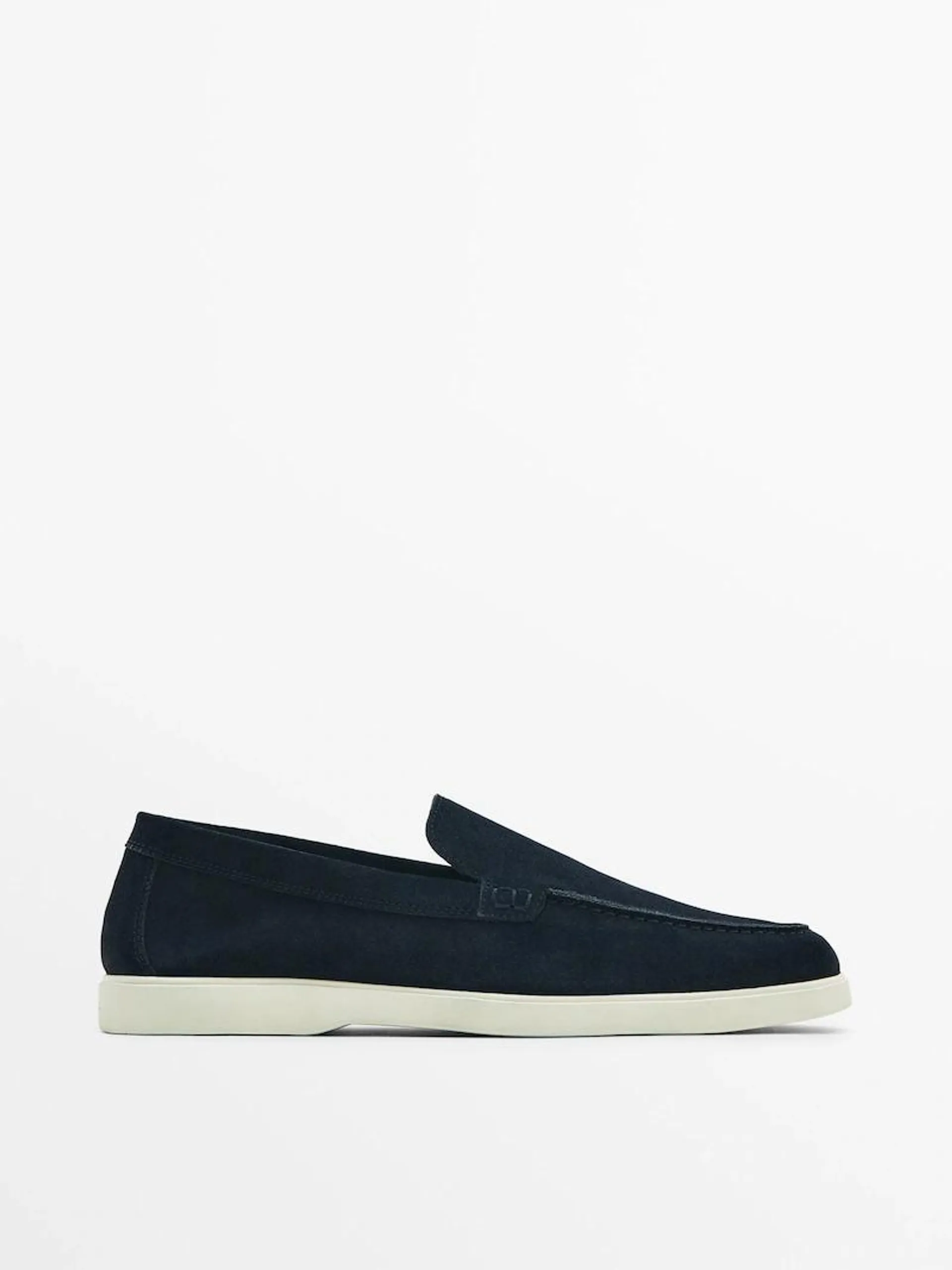 Splitsuède leren loafer