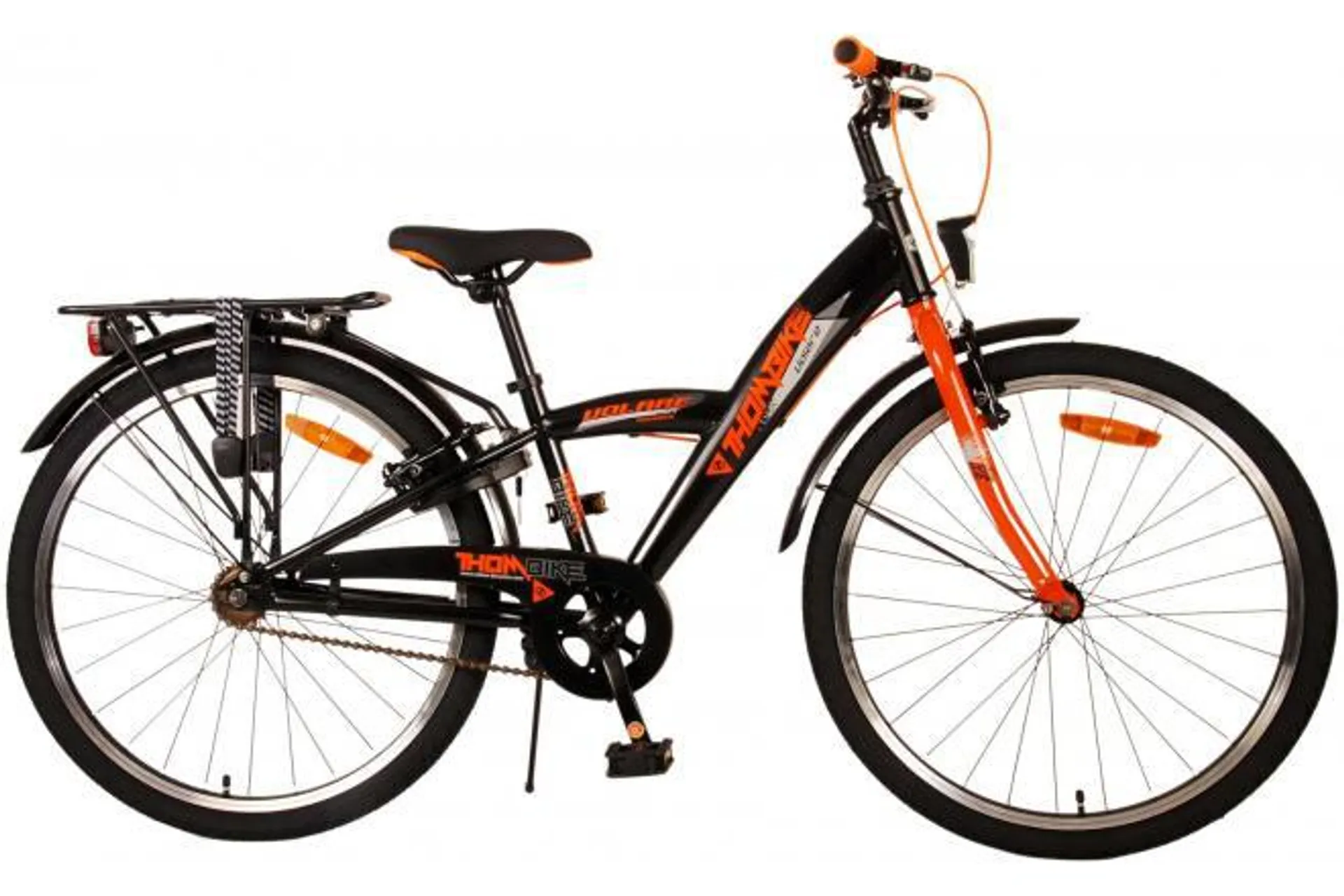 Volare Thombike Kinderfiets - Jongens - 24 inch - Zwart Oranje - Twee handremmen