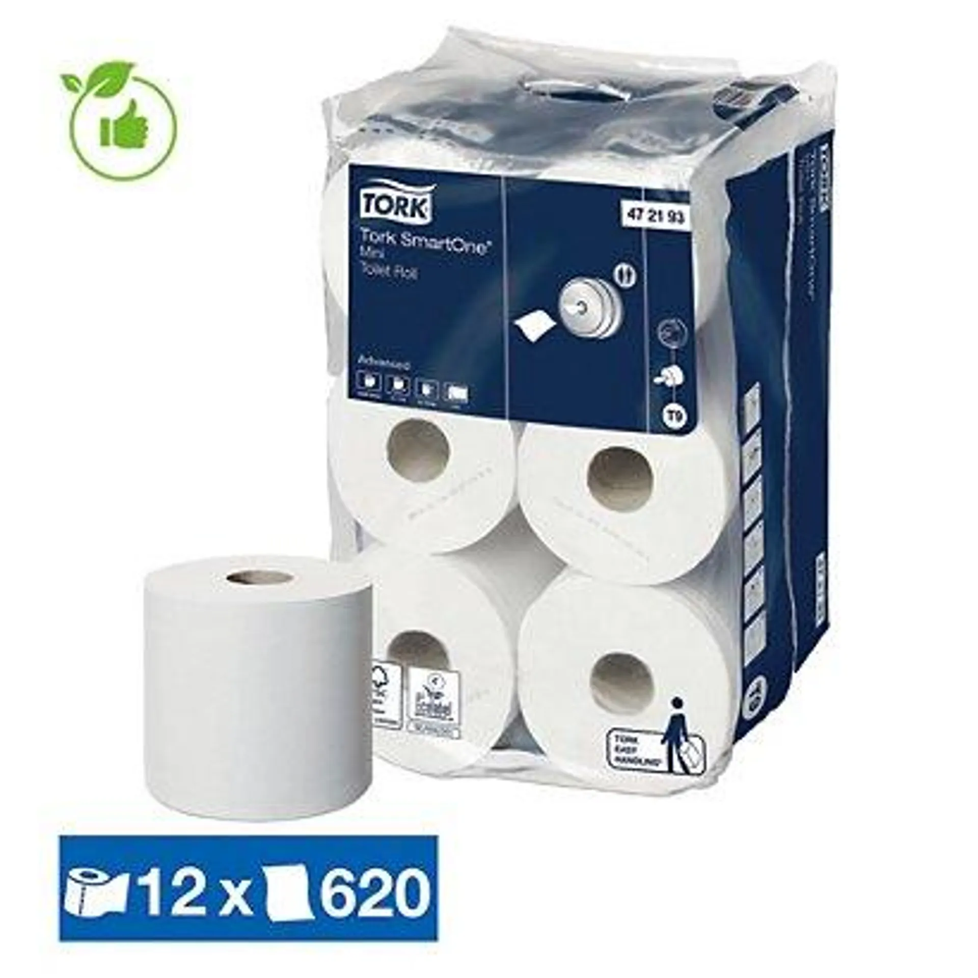 Toiletpapier Tork Advanced Smartone 2-laags, set van 12 rollen