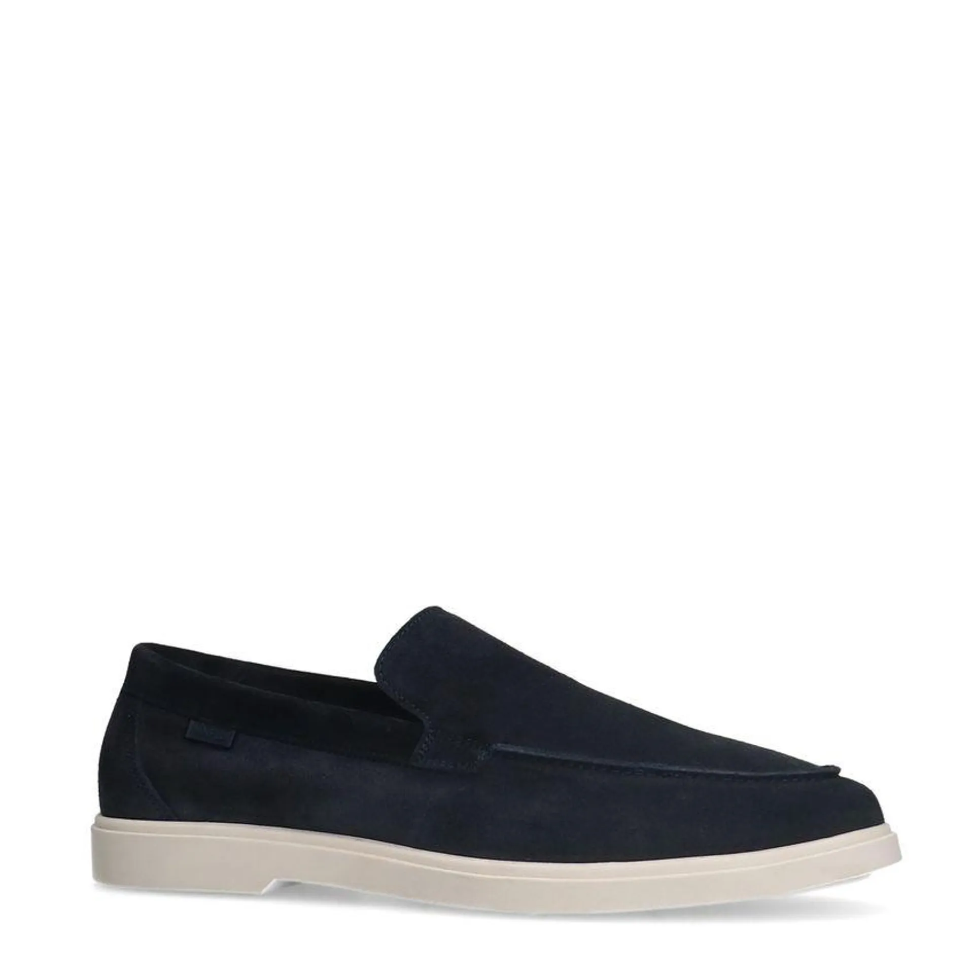 Navy suède loafers