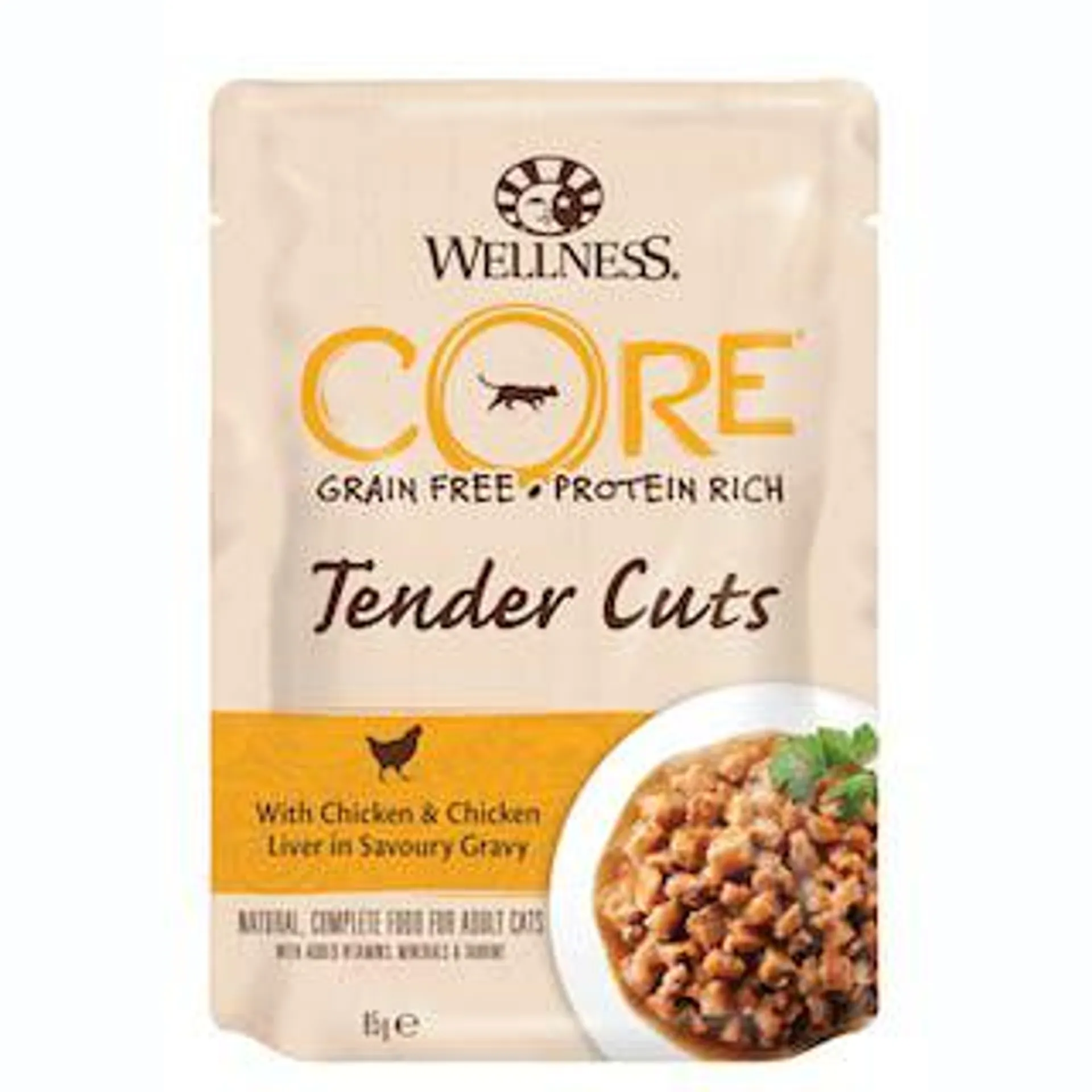 Wellness CORE Wet Tender Cuts chicken/chickliver 85g