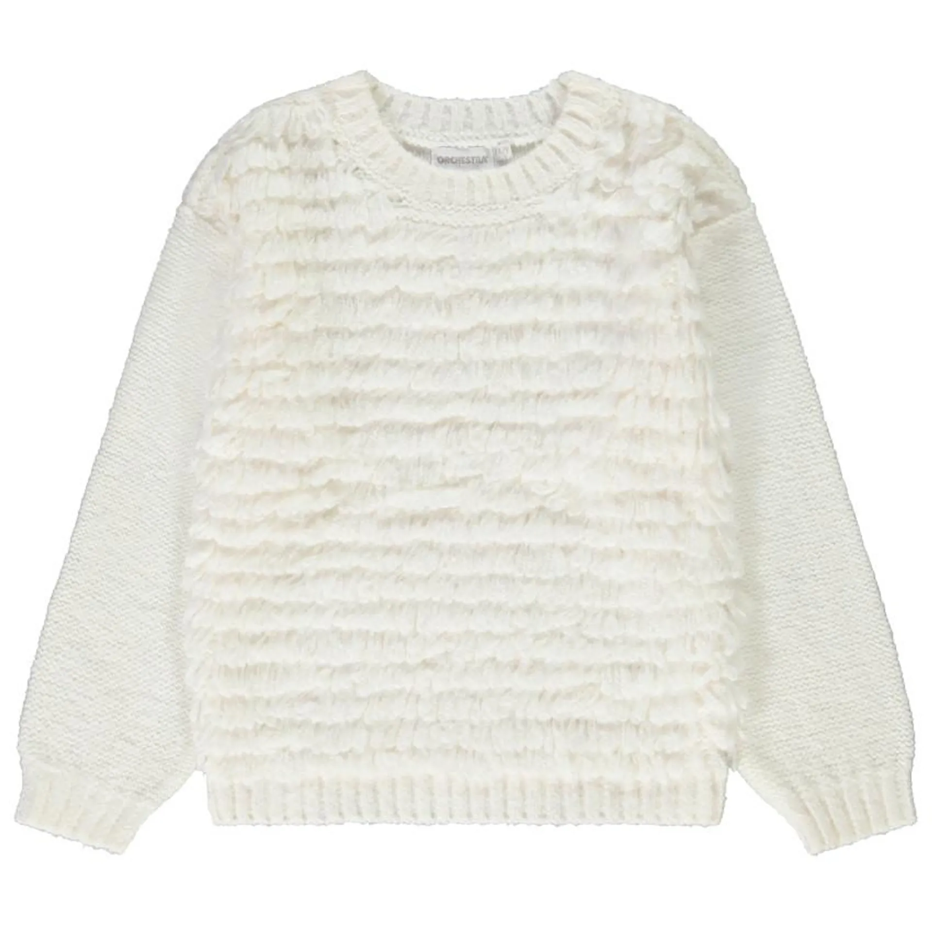 Pull en tricot effet fourrure oversize pour fille