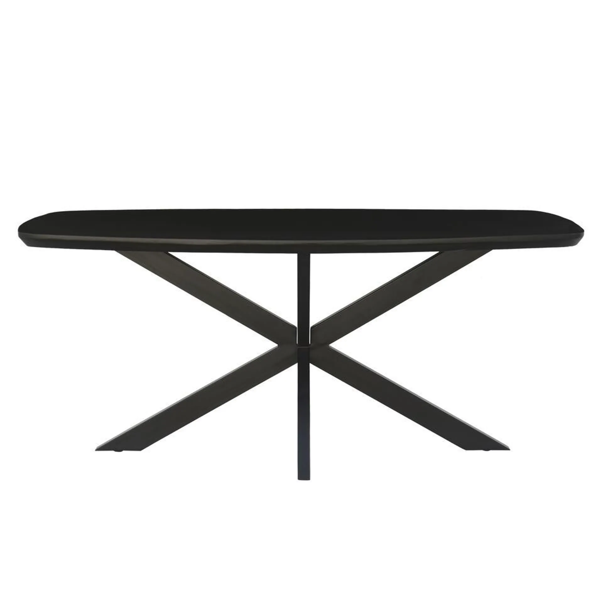 Livingfurn - Eettafel Jesper Deens Ovaal Black 180cm - Mangohout