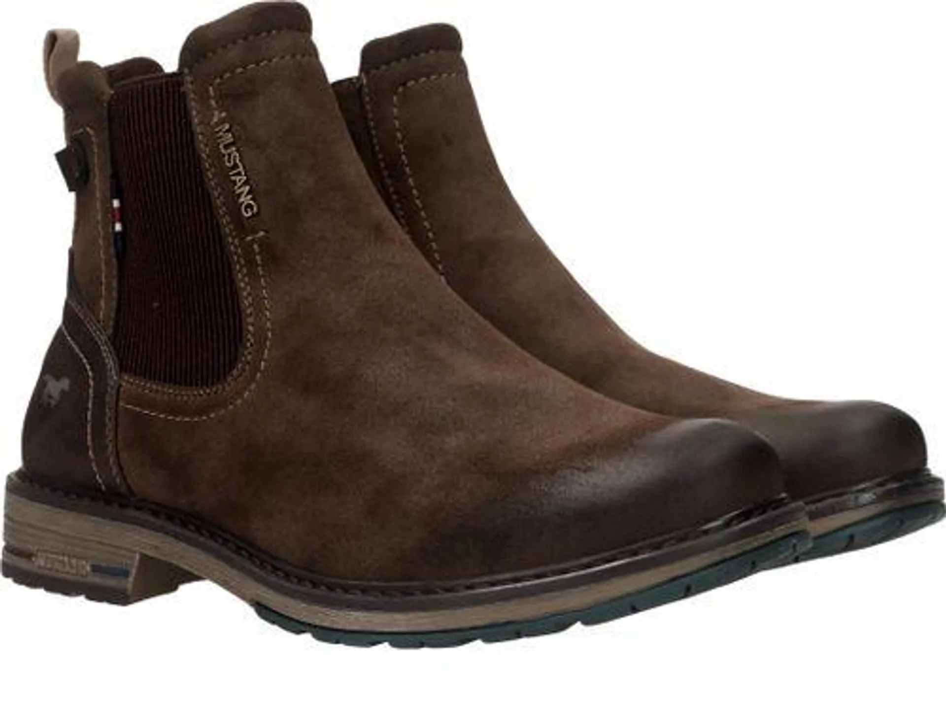 Mustang Chelseaboots Bruin Heren