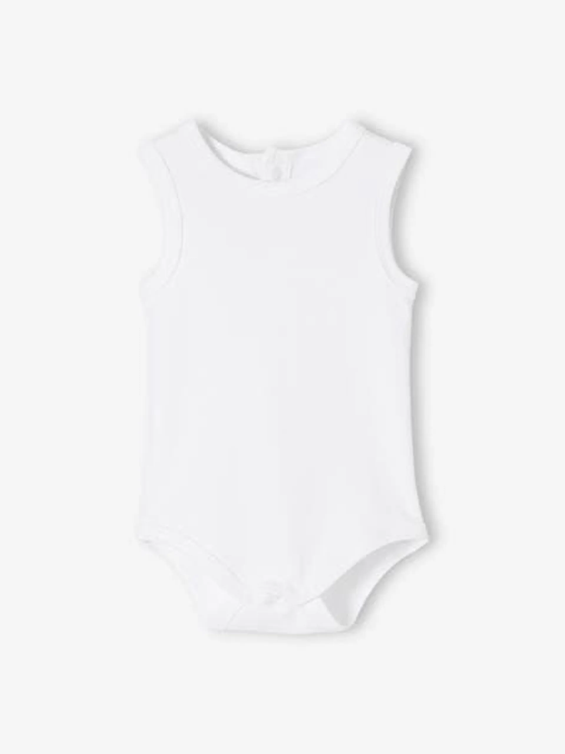 Lot de 5 bodies débardeur bébé en interlock BASICS - lot blanc