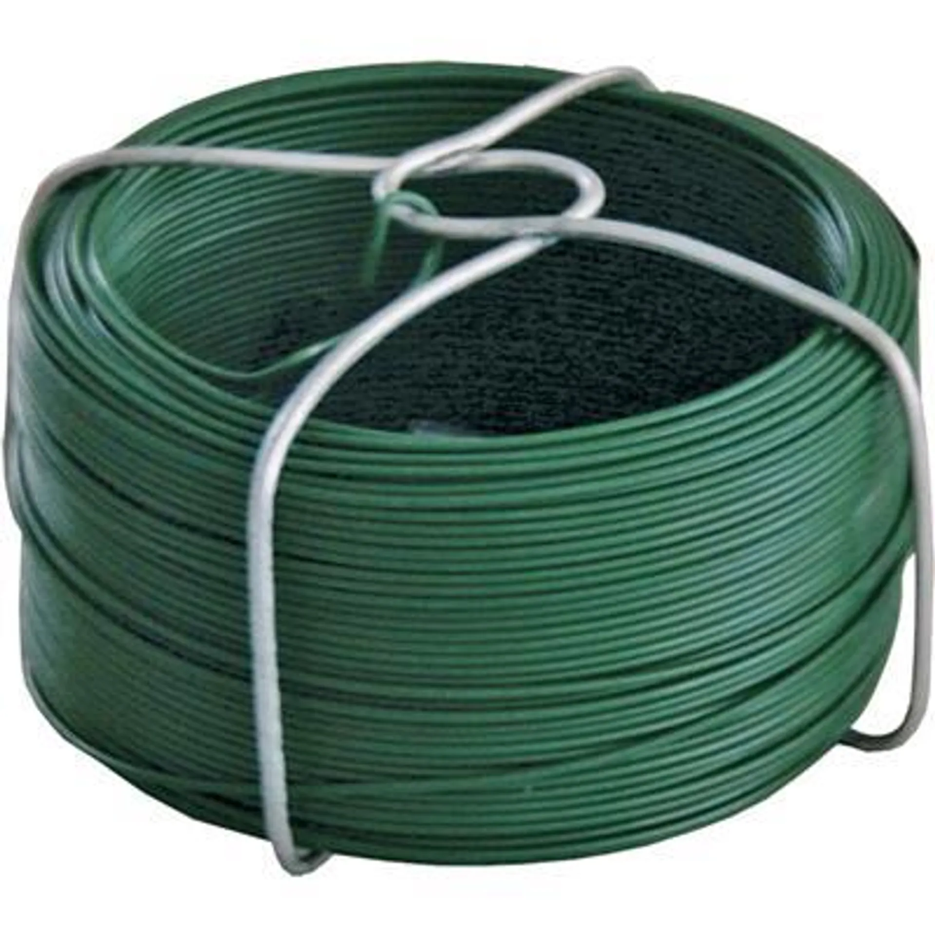 Bobinot de fil d'acier souple 1,5x50 plastifié vert