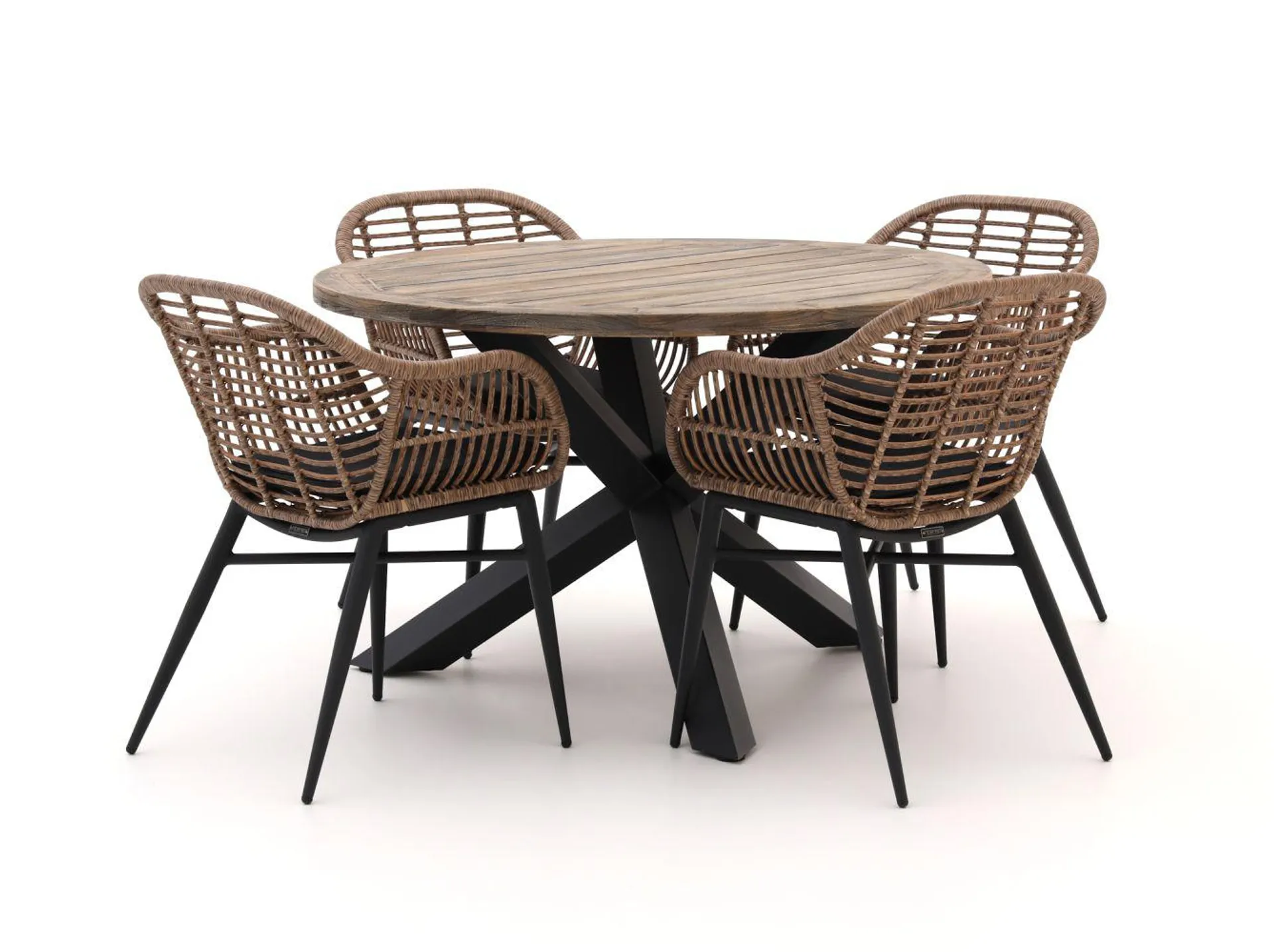 Intenso Azora/ROUGH-Y Ø120cm dining tuinset 5-delig