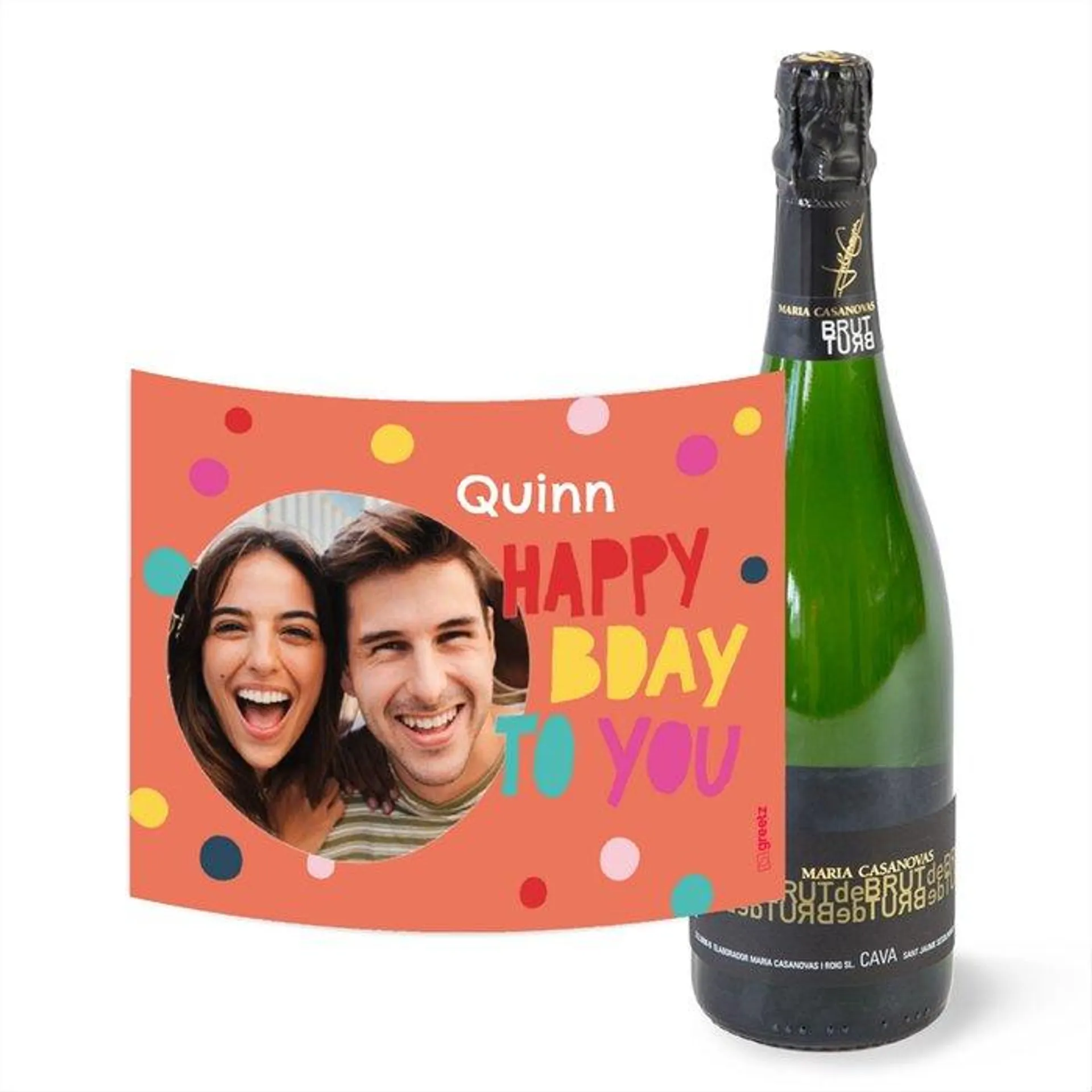 Maria Casanovas | Cava Magnum | Happy Birthday met eigen foto en tekst | 1,5 L