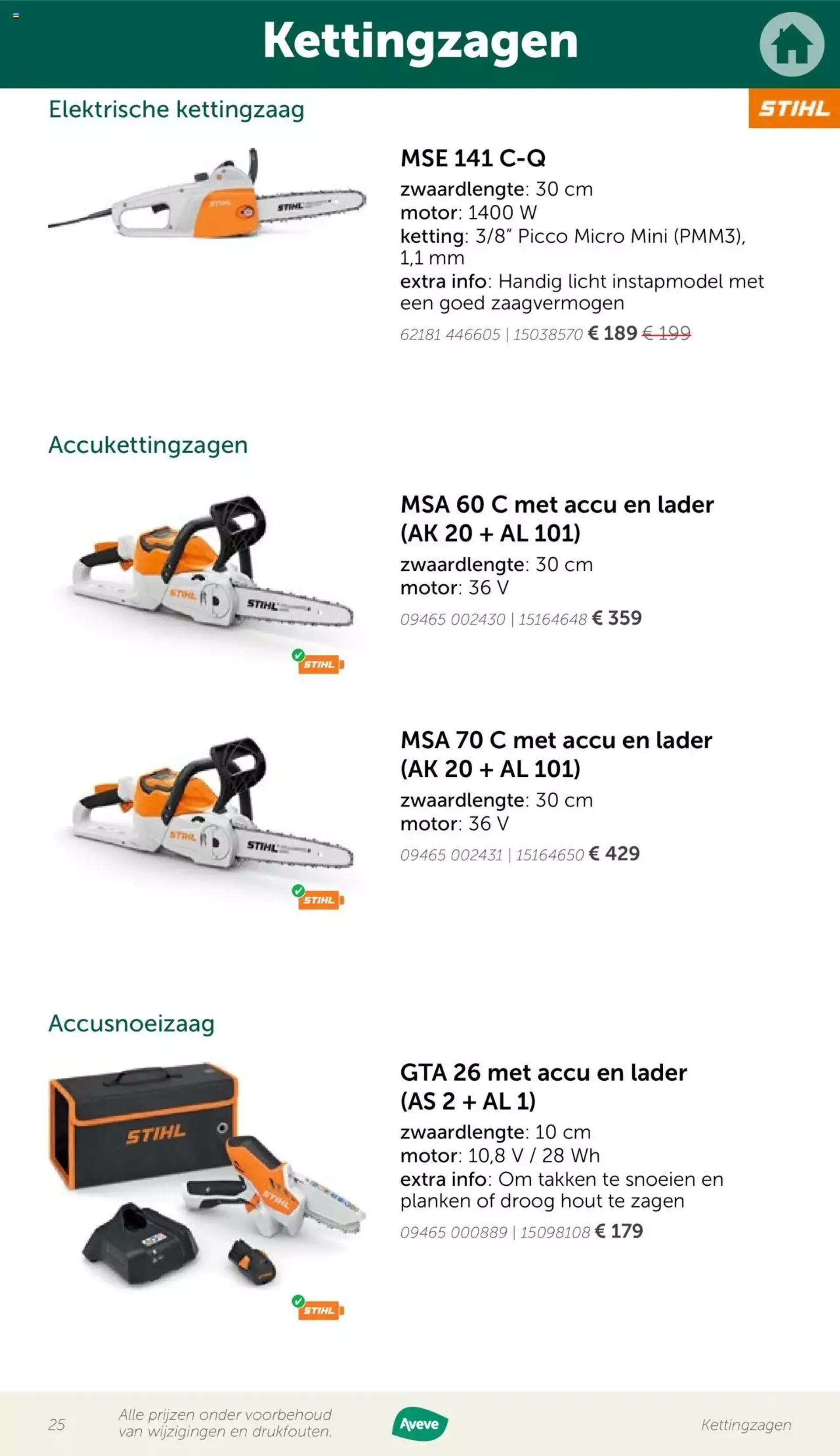 Aveve folder - Gids tuinmachines van 12 mei tot 31 december 2024 - folder pagina 25