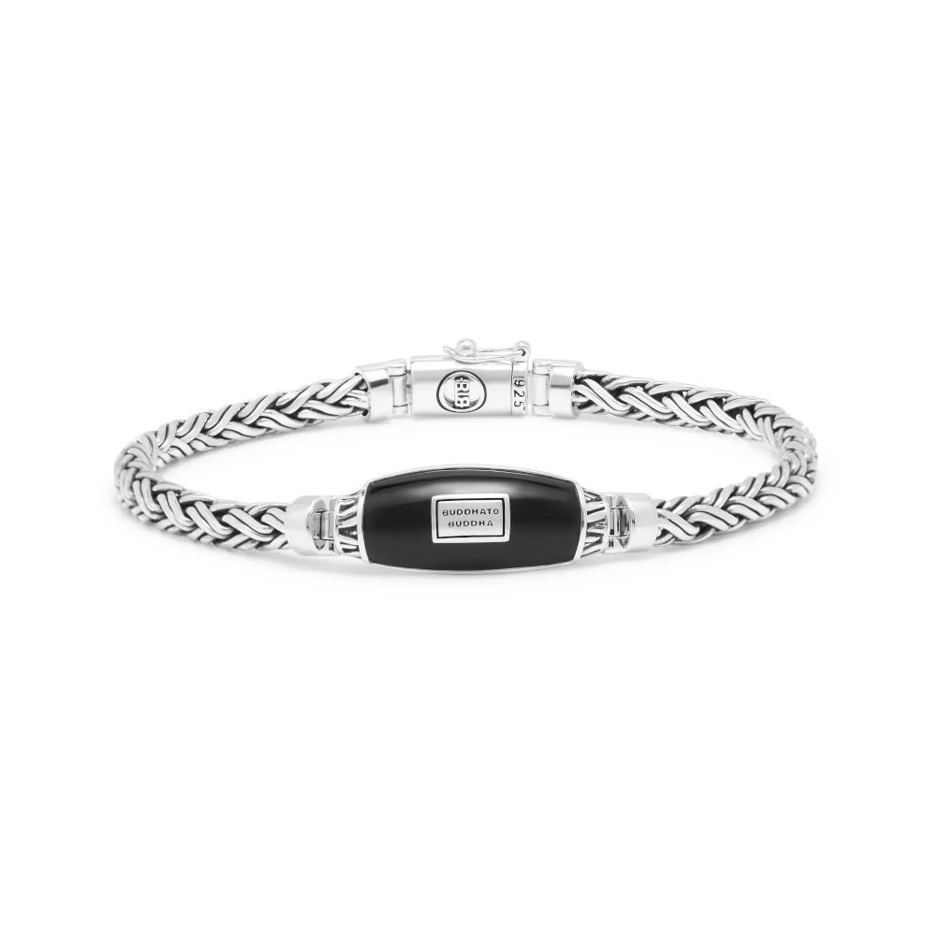 Katja 925 Sterling Zilveren Black Onyx Armband BTBJ171 (Lengte: 17.00 - 20.00 cm)