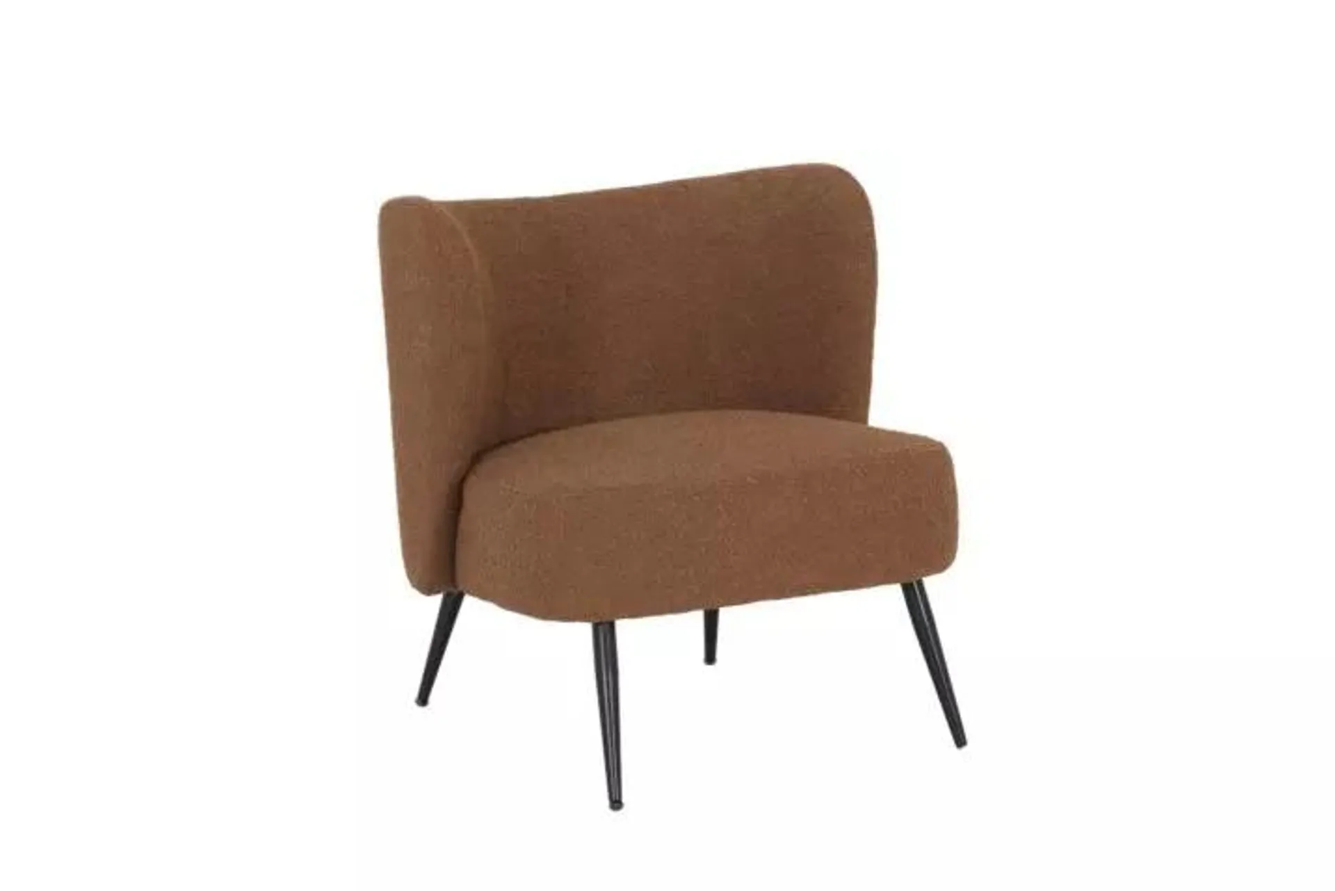 Oorfauteuil Kerry bouclé roest