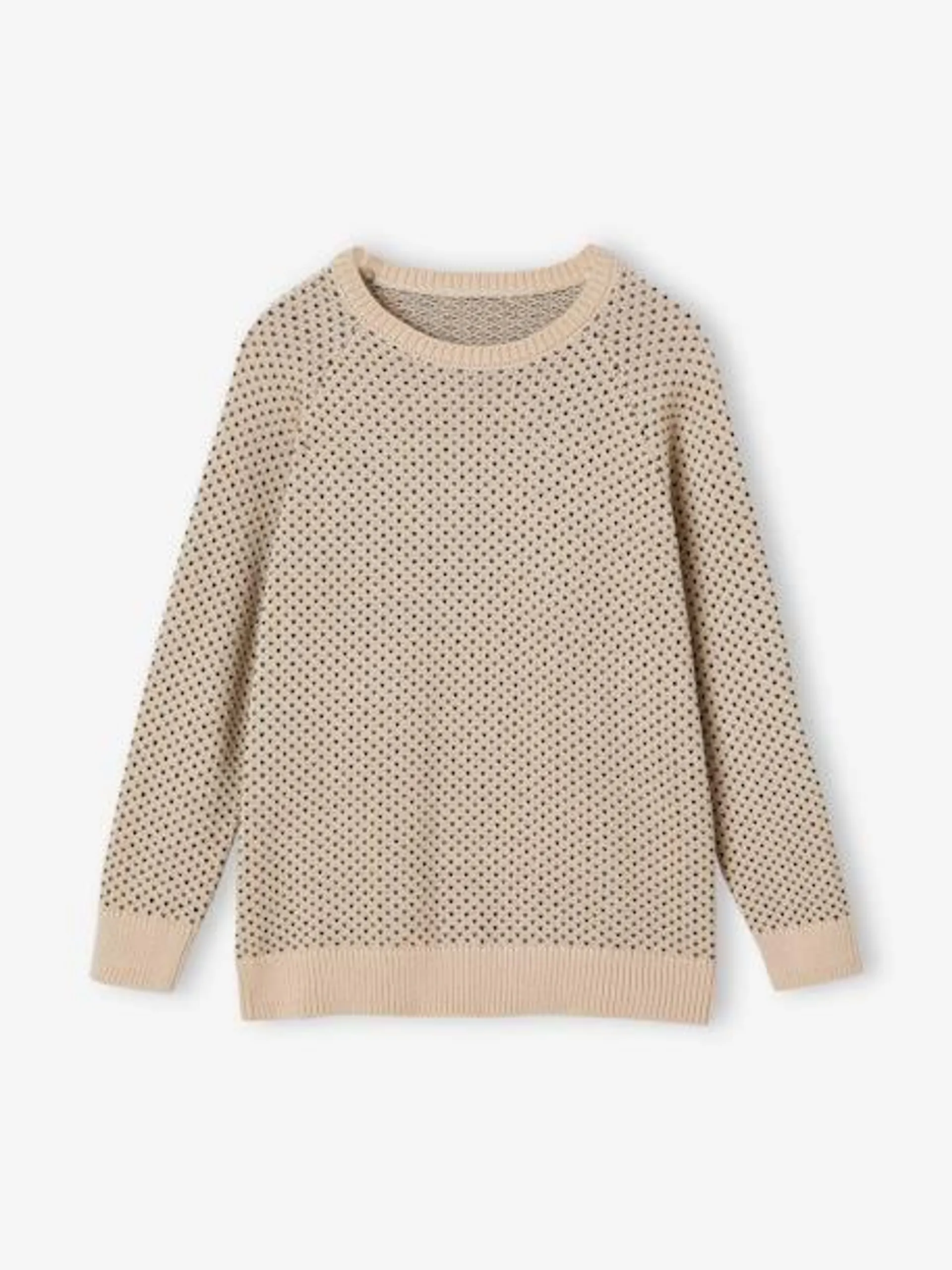 Pull maille fantaisie garçon - écru