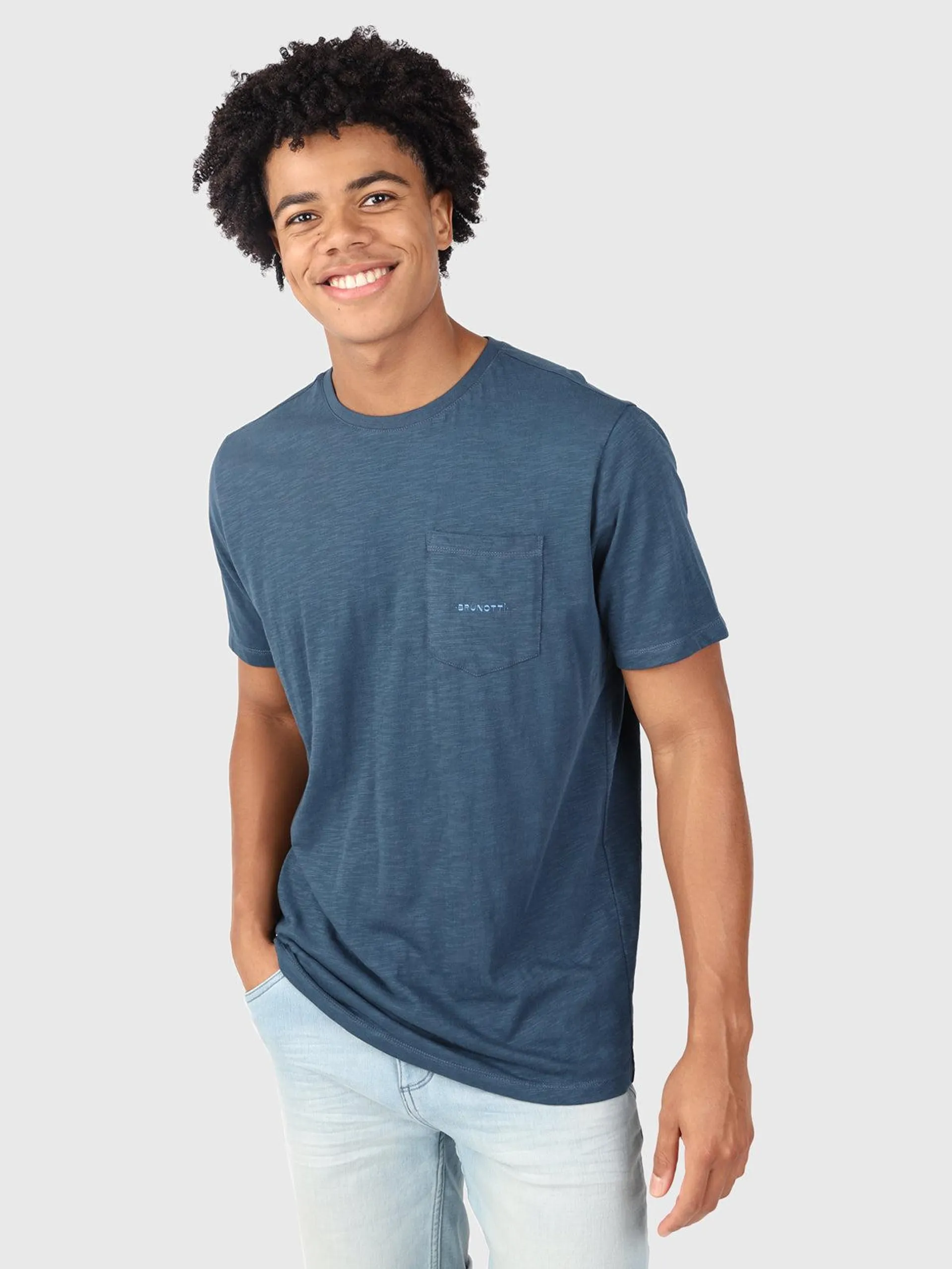 Axle-Slub Men T-shirt | Blue