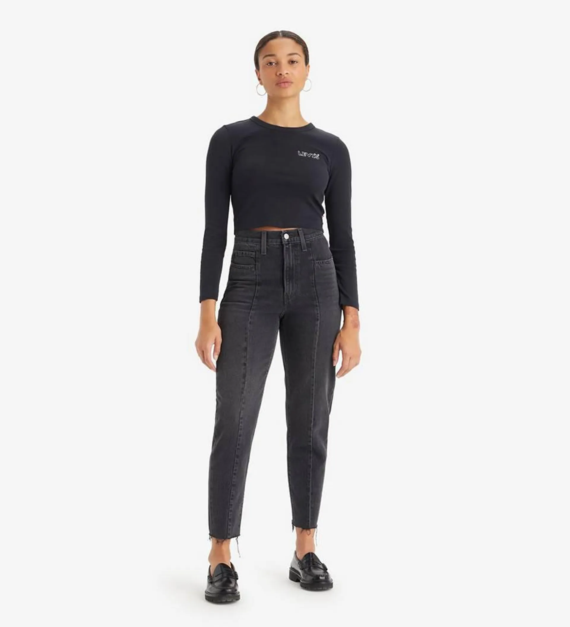 High-waisted Altered Mom Jeans