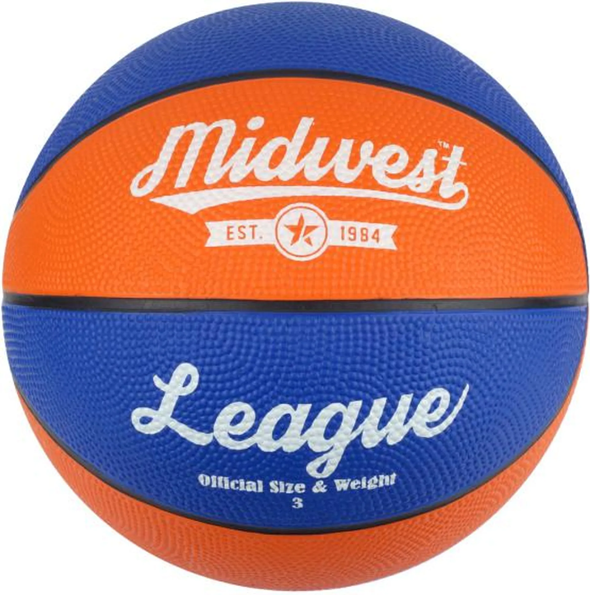 Midwest League Basketbal unisex blauw/oranje maat 7
