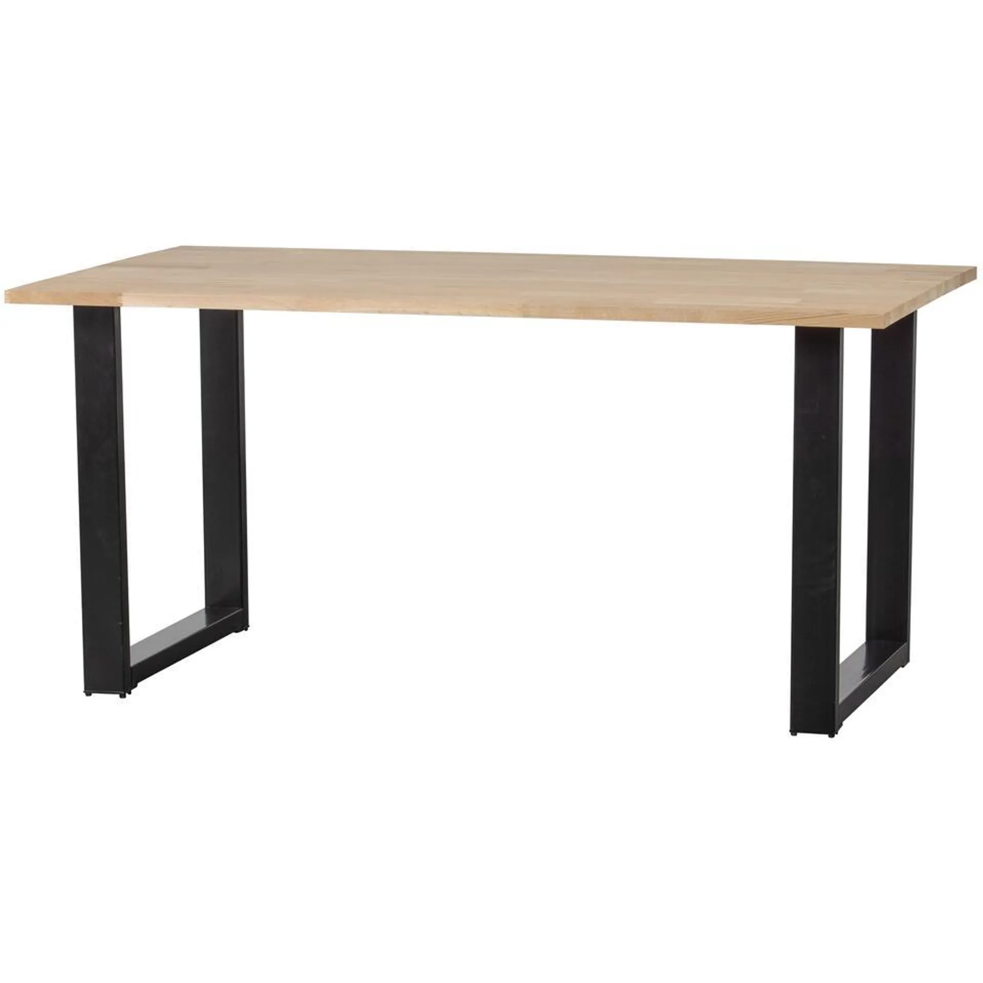 WOOOD Tablo Tafel met U-Poot - Eiken/Metaal - 75x160x90