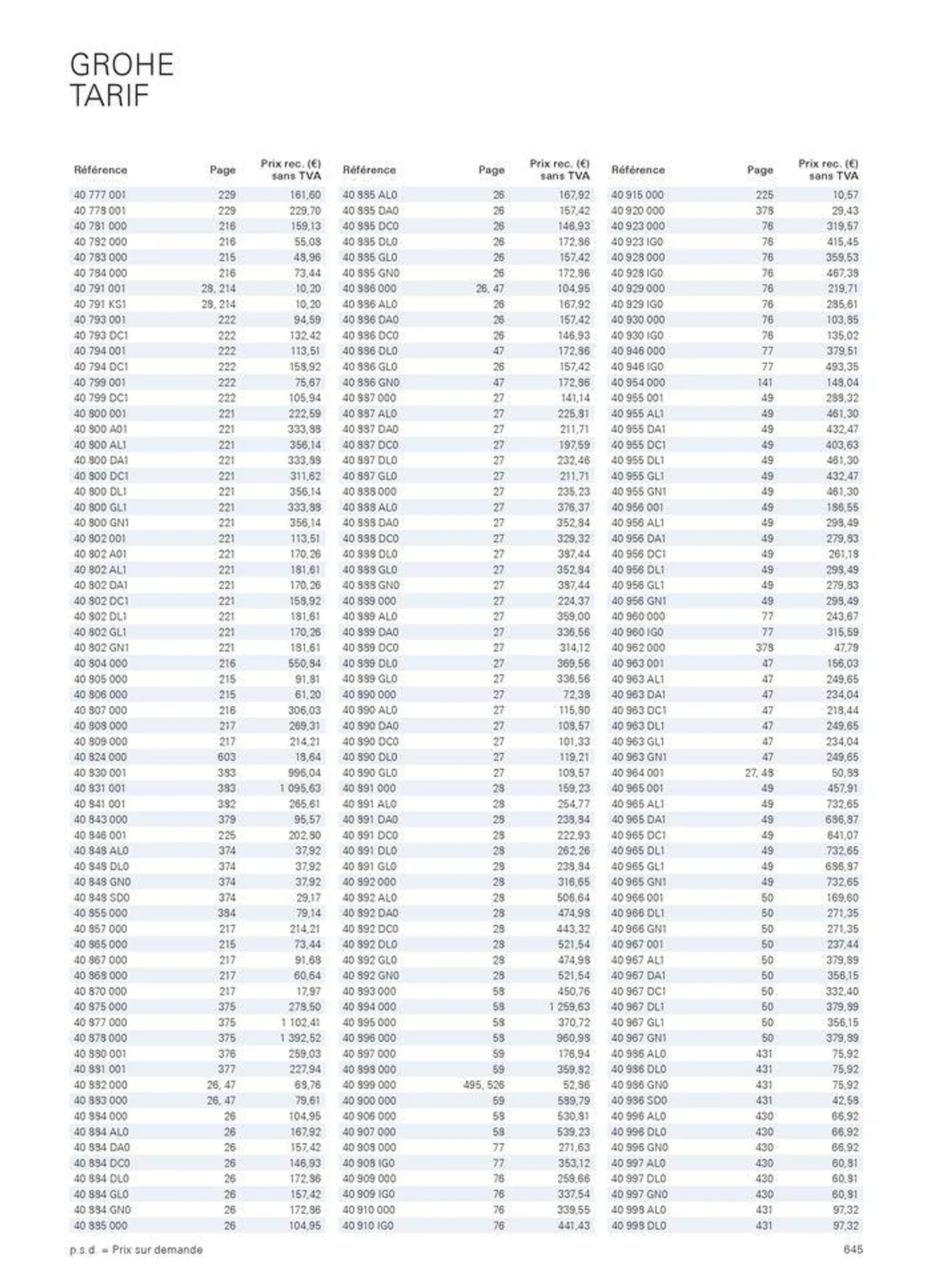 CATALOGUE 2024 van 2 februari tot 31 januari 2025 - folder pagina 645