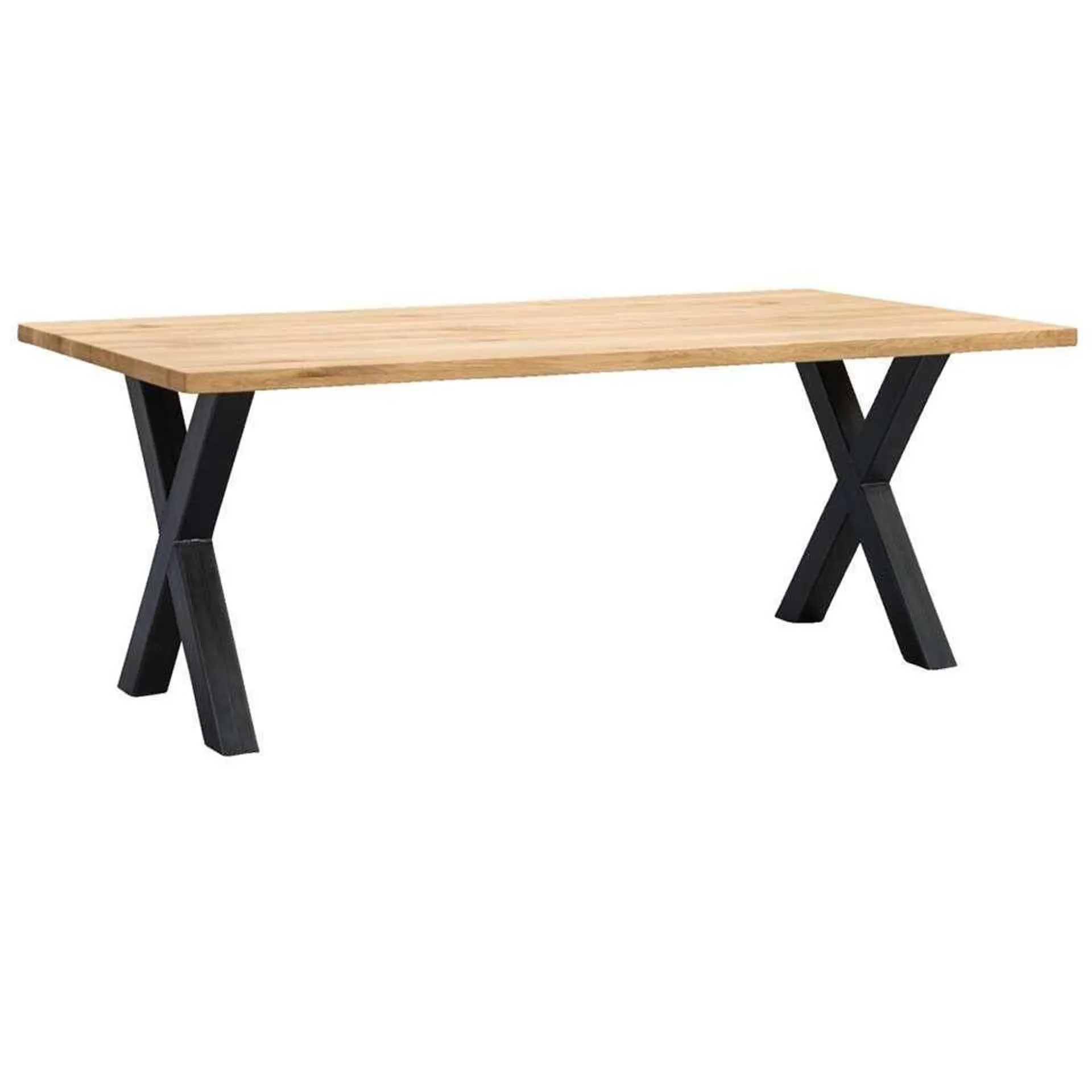 UMIX eettafel Houston X-poot - 75x200x100 cm - eiken/zwart