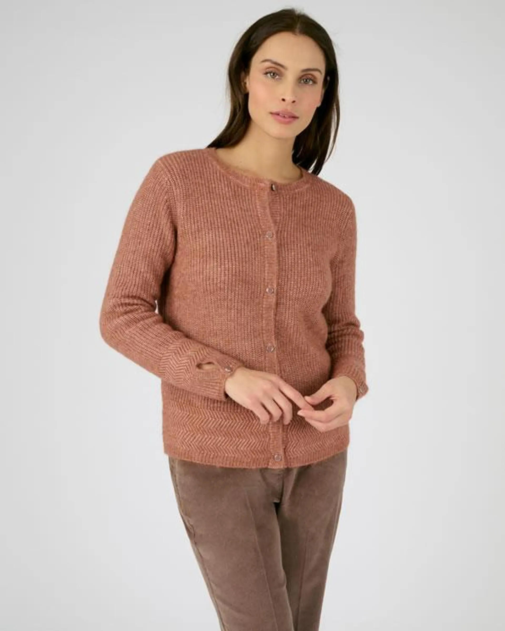 Cardigan Zacht tricot in alpacamix