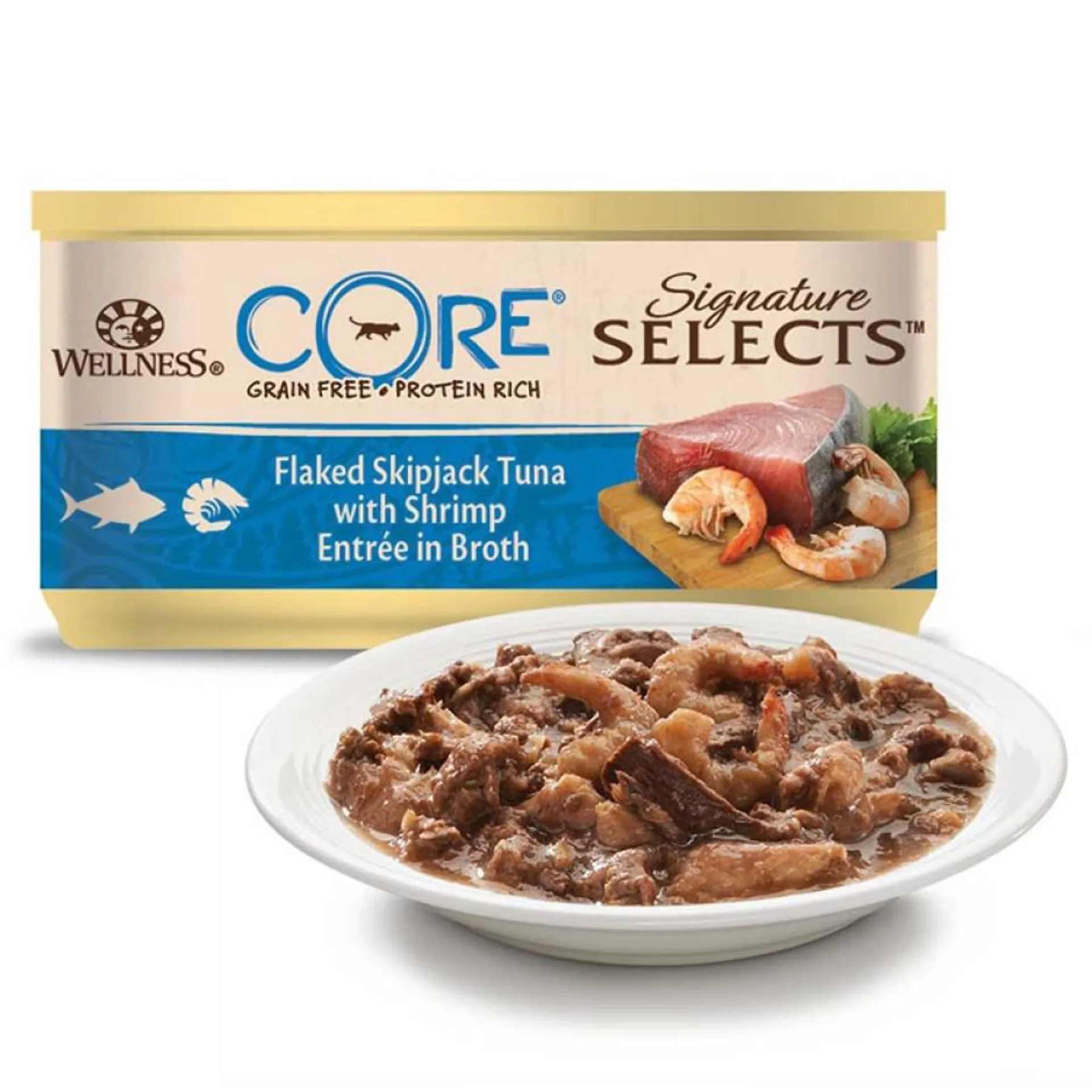 Wellness CORE Sign sel flake tuna/shrimp broth 79g