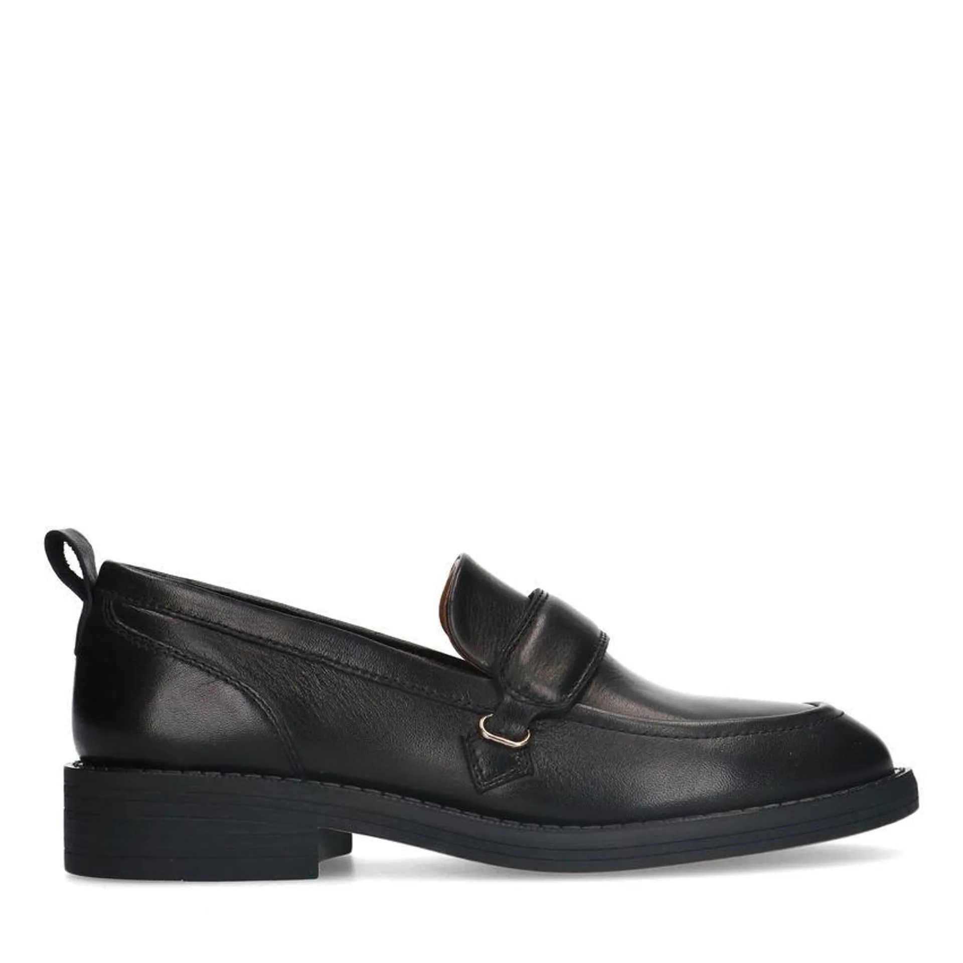 Zwarte leren loafers