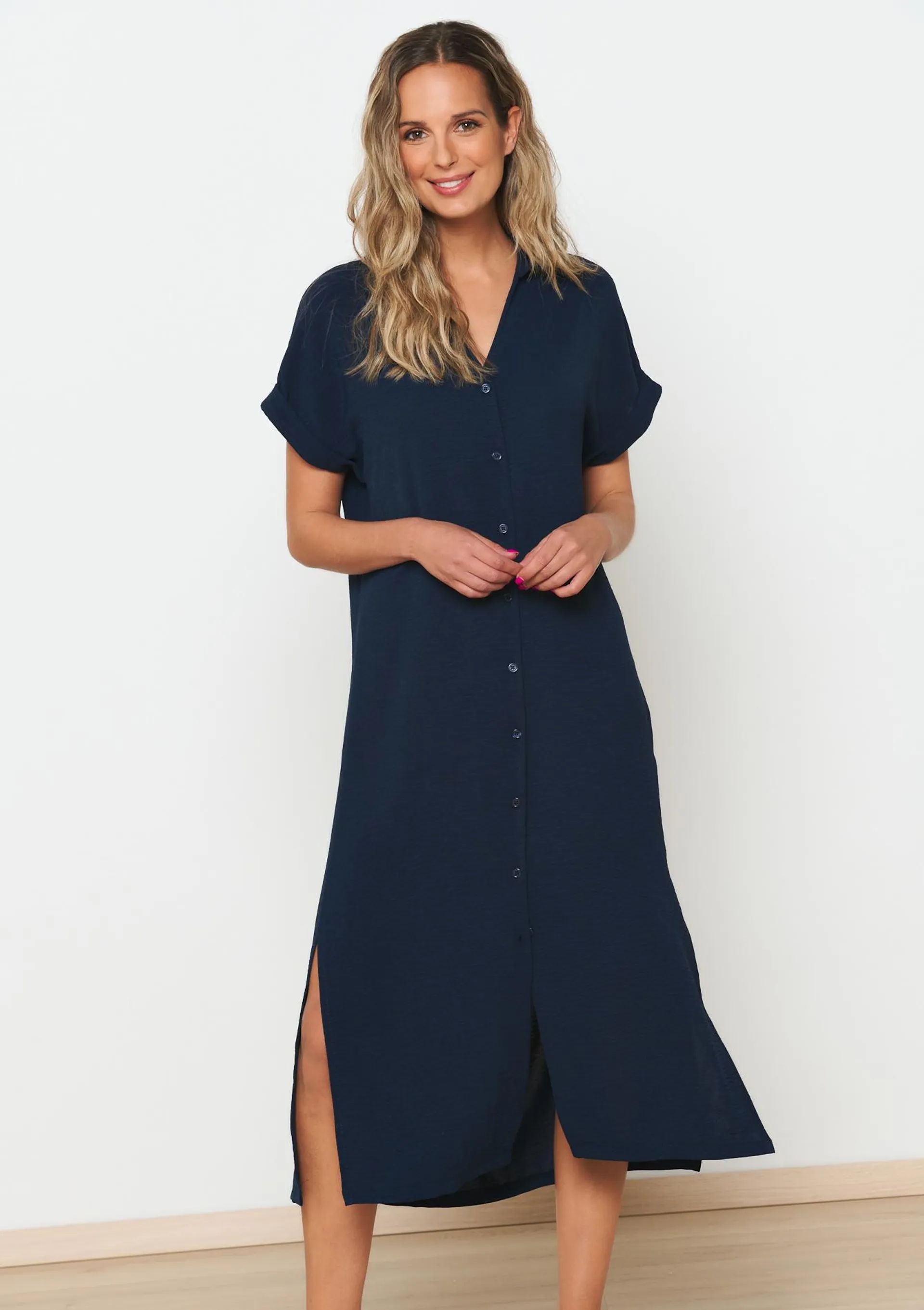 Midi shirt dress