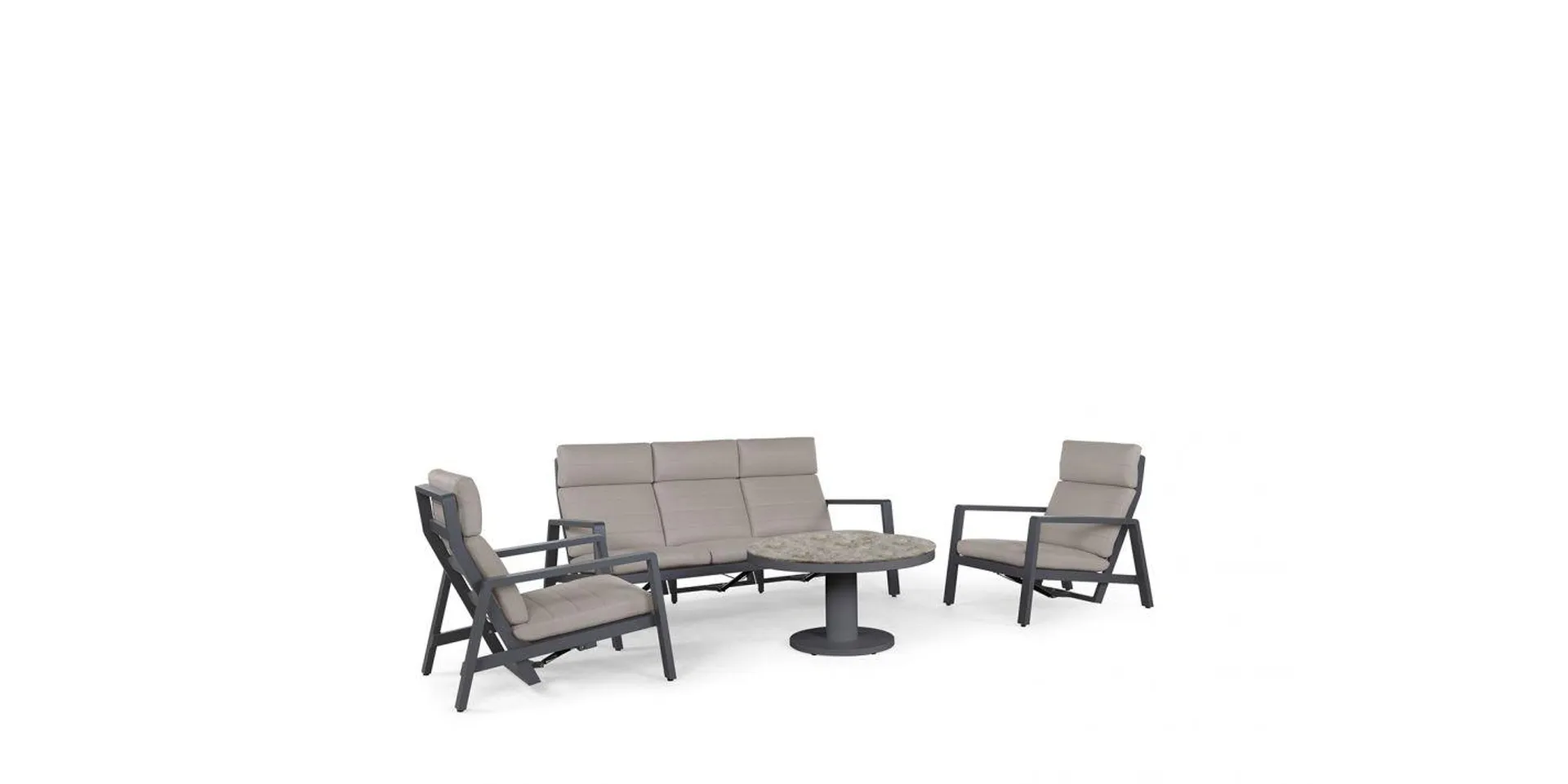 Loungeset Laguna 5 personen - 3-zits bank - 2 stoelen