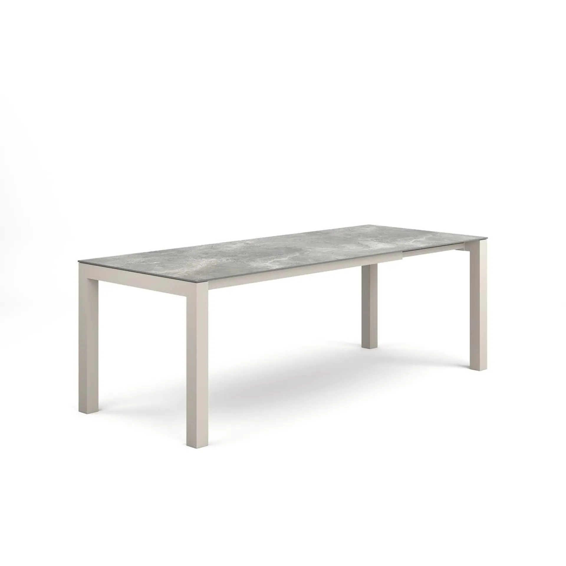 Forli verlengbare tuintafel 160-220x90cm sand mat frame en palladium keramisch tafelblad