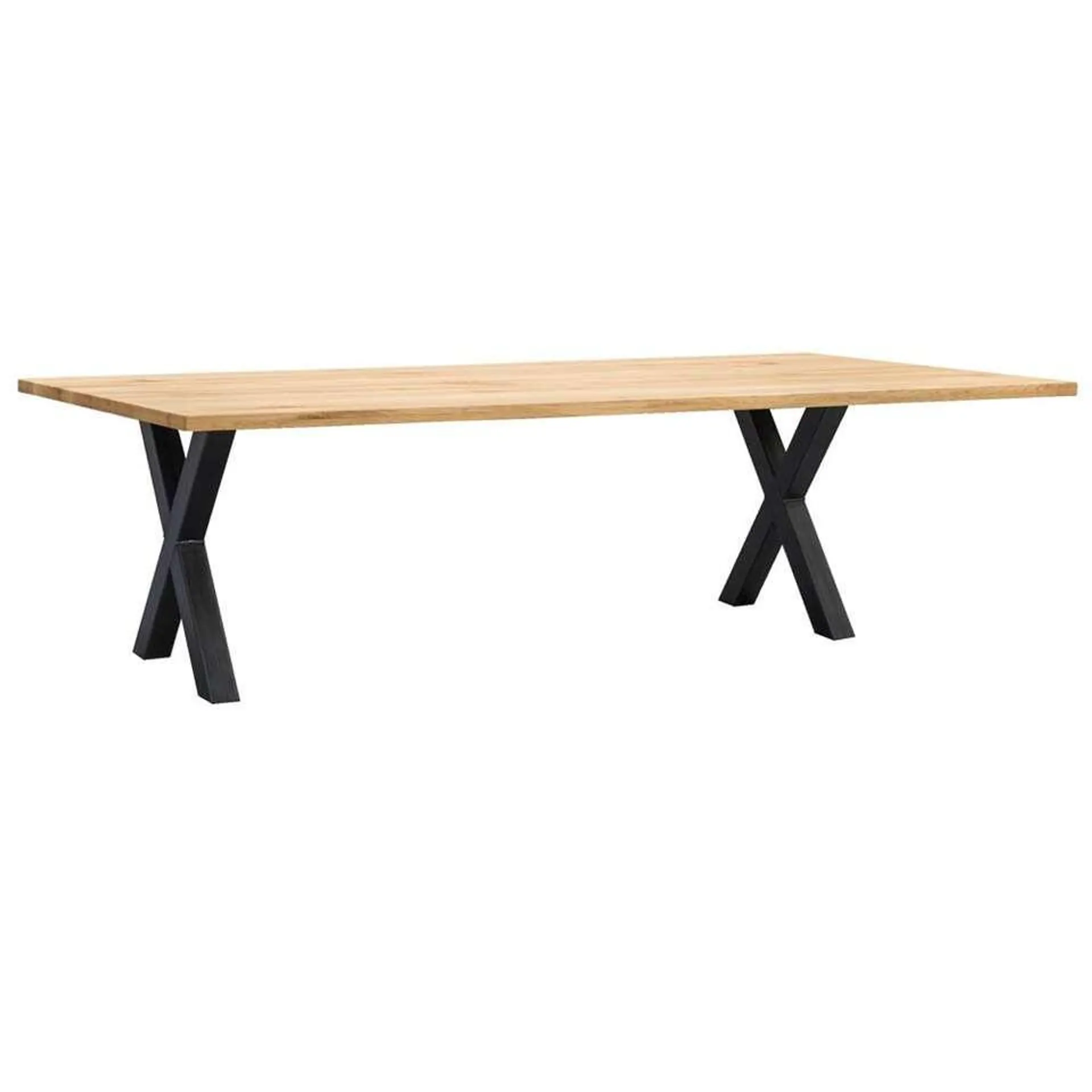 UMIX eettafel Houston X-poot - 75x240x100 cm - eiken/zwart