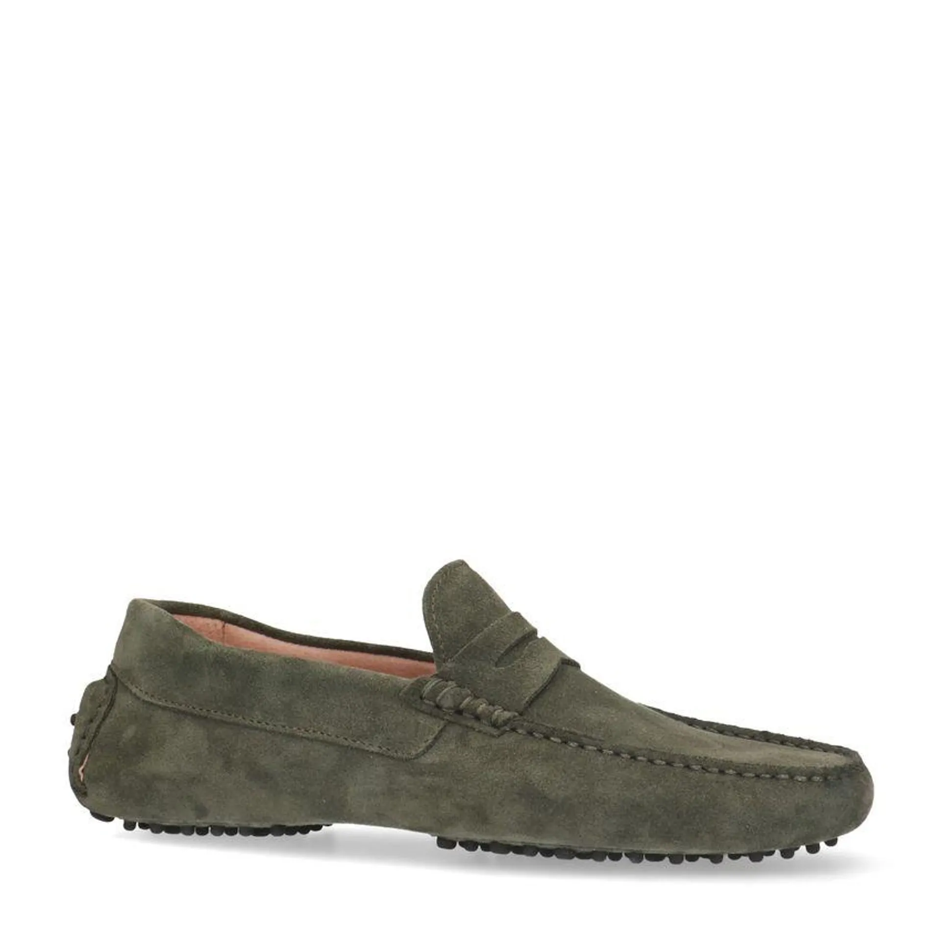 Groene suède loafers