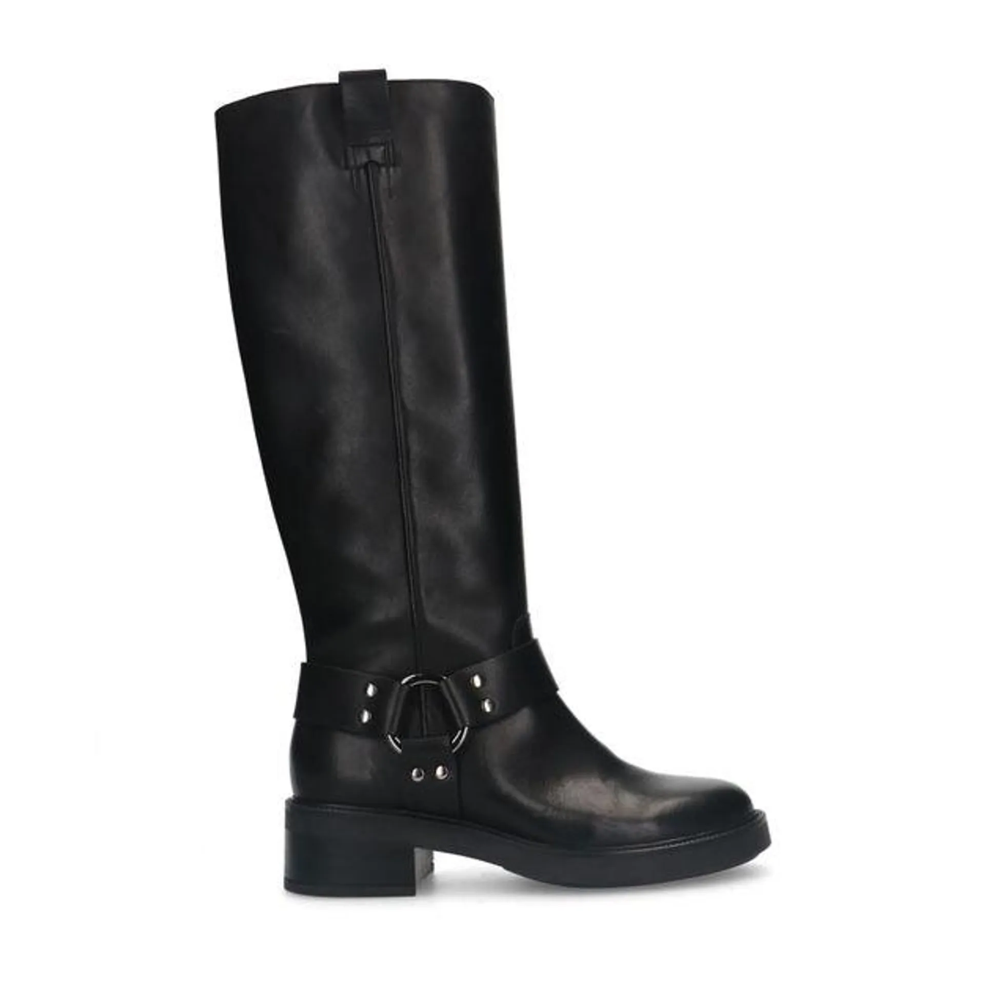 Zwarte hoge biker boots