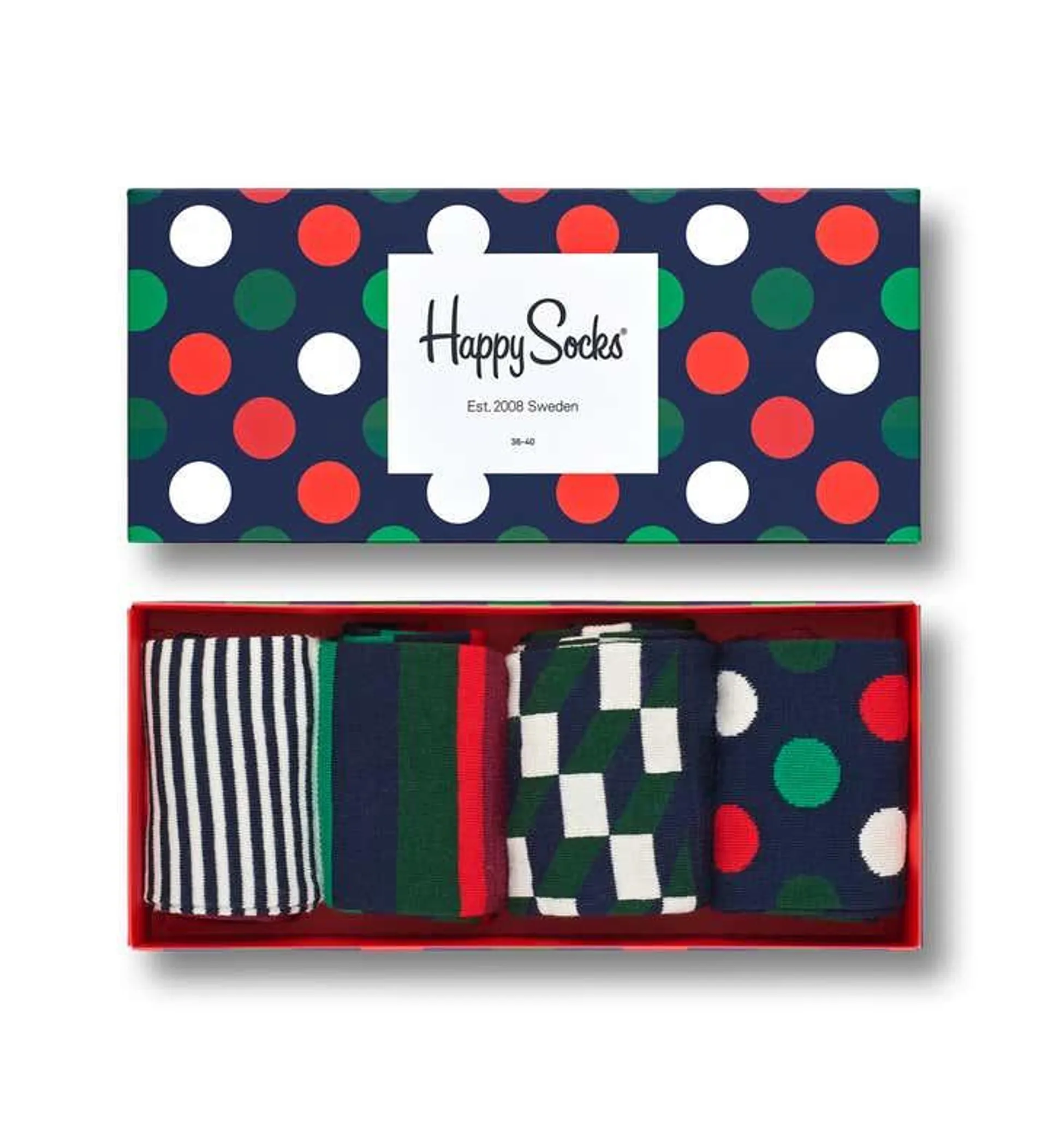 4-Pack Holiday Big Dot Socks Gift Set