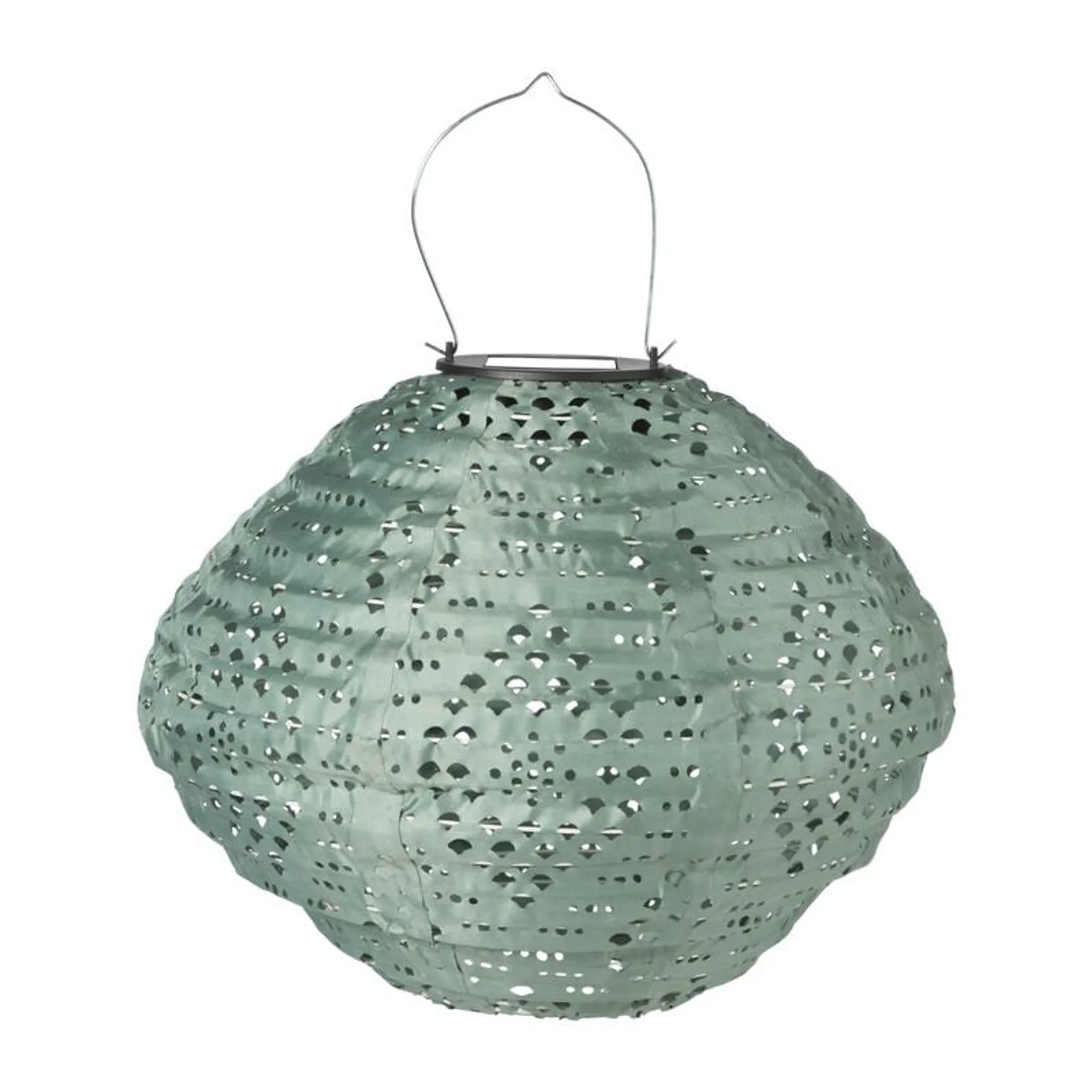 Solar barok lampion - groen - ø28x25 cm