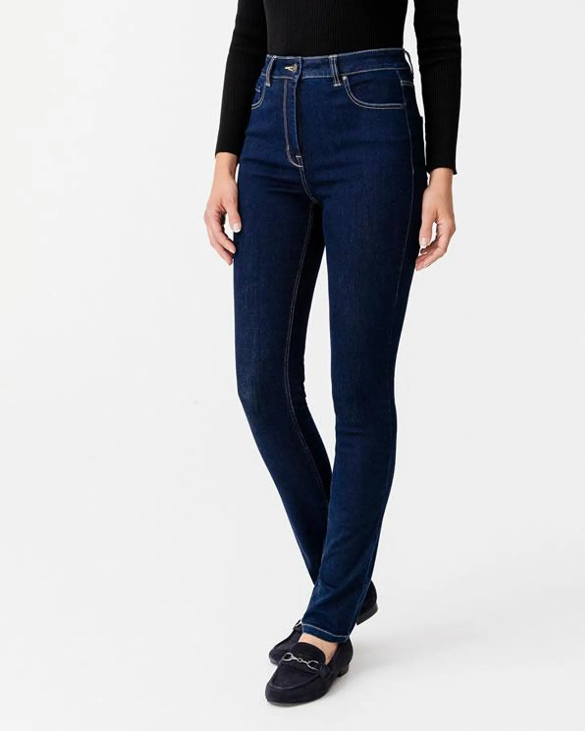 Jeans "platte buik" Perfect Fit by Damart Slim fit, hoge taille