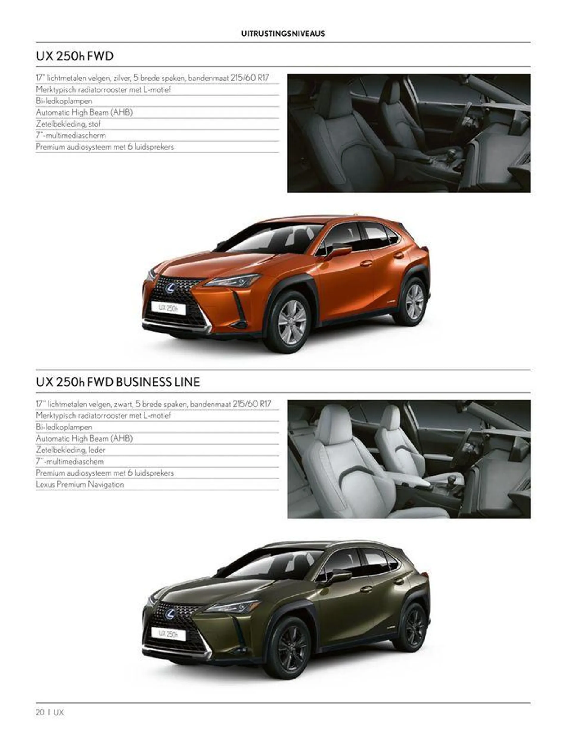 LEXUS UX  van 23 november tot 23 november 2024 - folder pagina 20