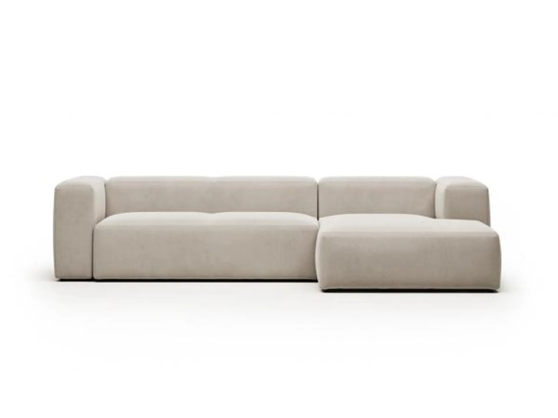 3-zit met chaise longue rechts BLOK - Beige